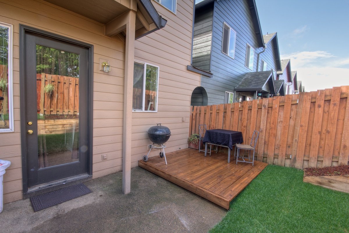 Back patio of a house for sale in Gresham, Oregon