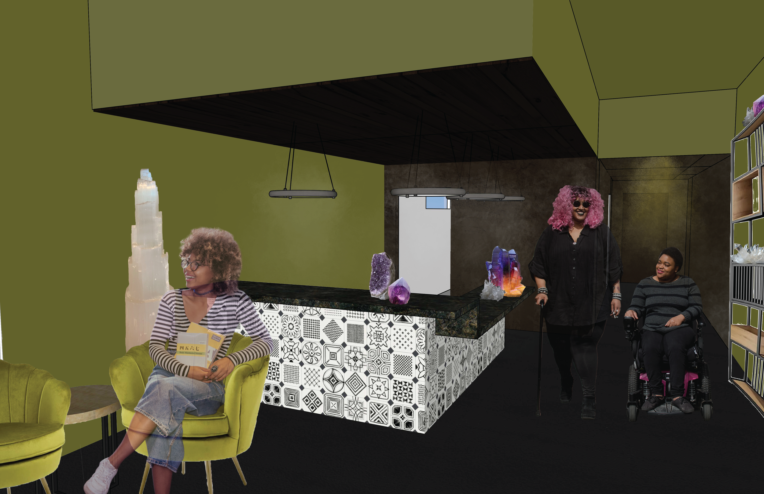 Interior Perspective - Spring 2022 - Sketchup and Photoshop