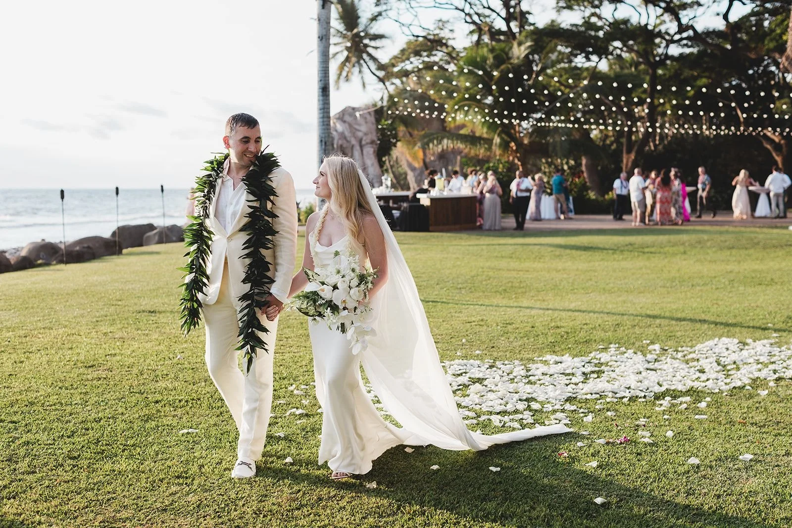 Tropical Monochrome Wedding Flowers