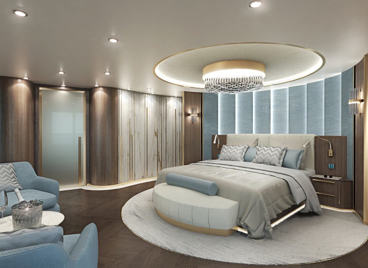 The Owner's Residence on Explora Journey's EXPLORA I - Bedroom