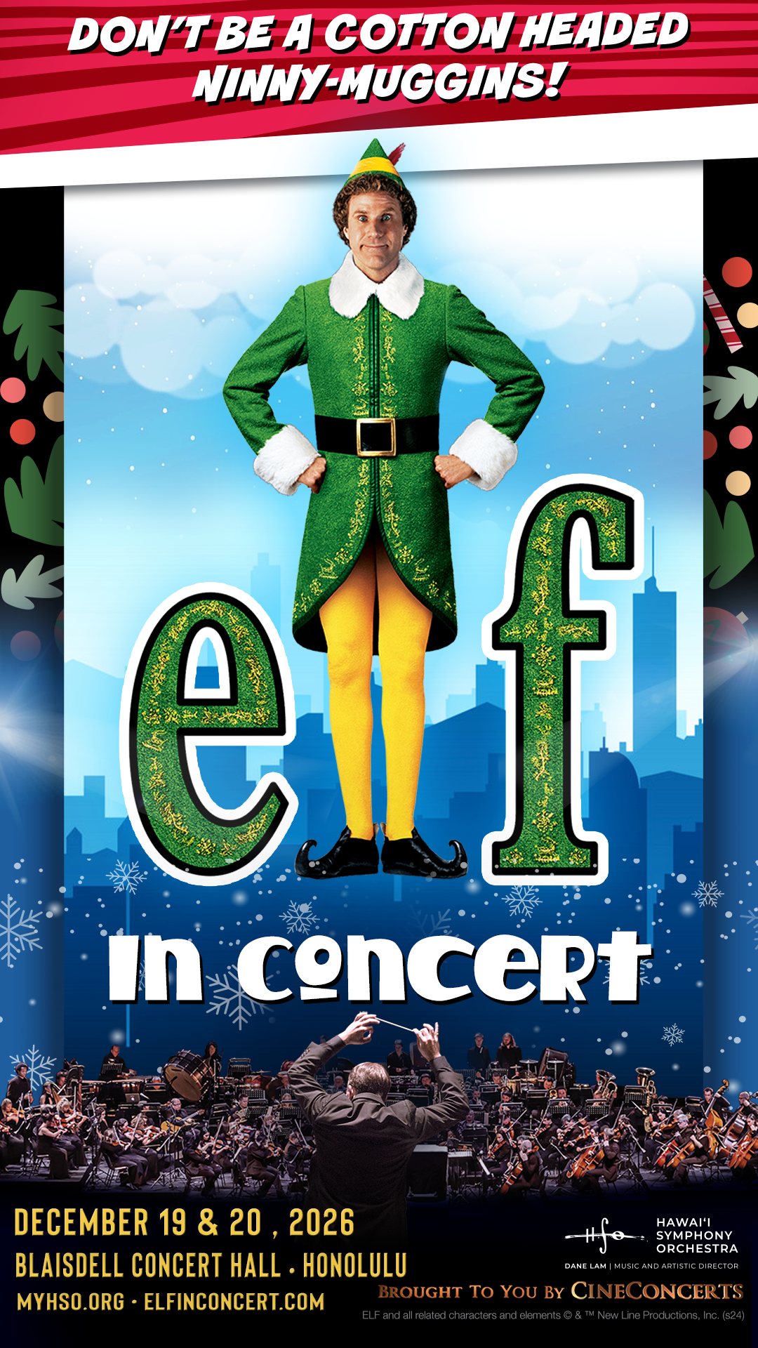 elf in tights movie poser