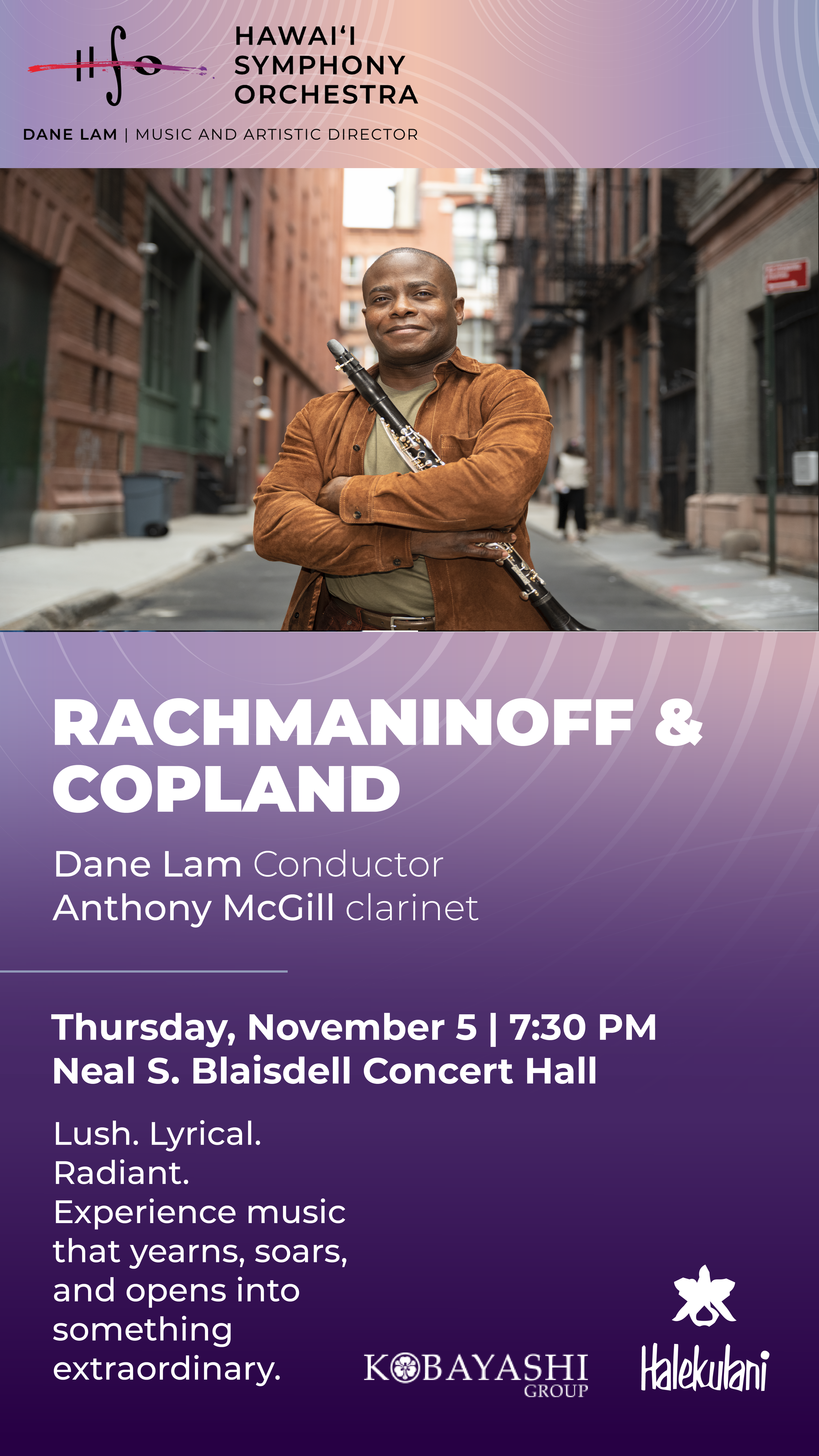 Anthony McGill holds his clarinet on a New York Street