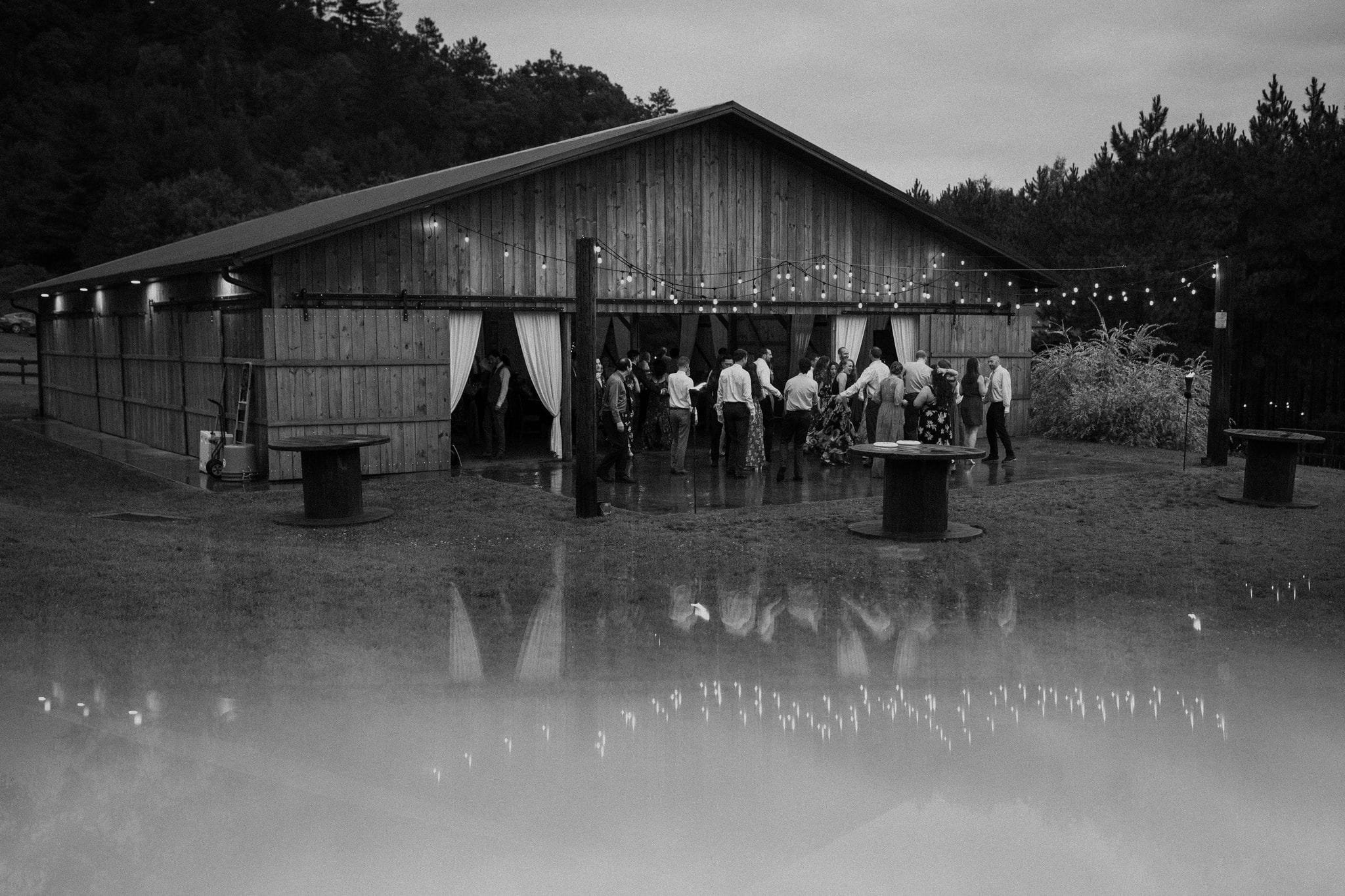 Wedding dance reception at Burlap and Bells. 