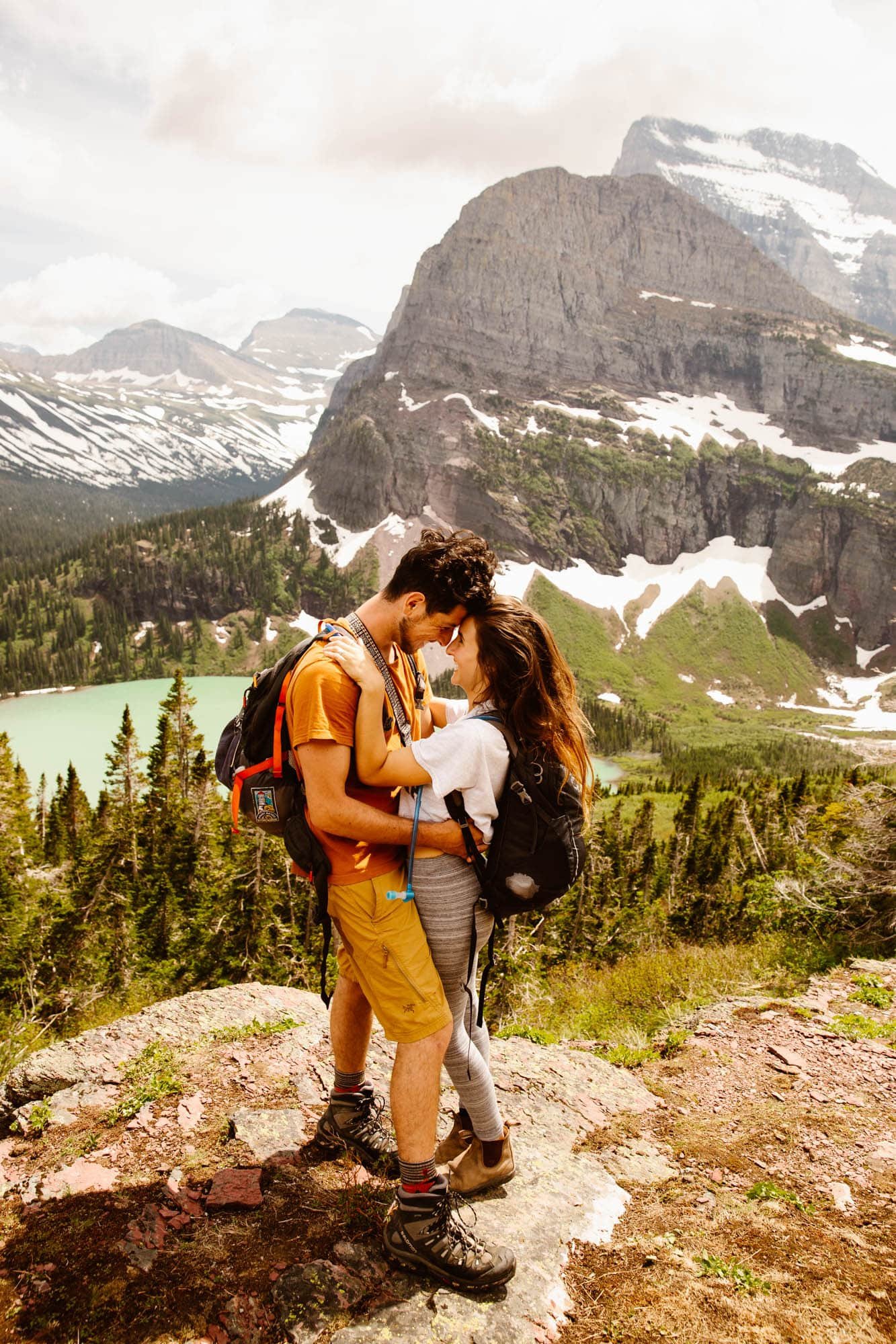 Glacier Park engagement photos.