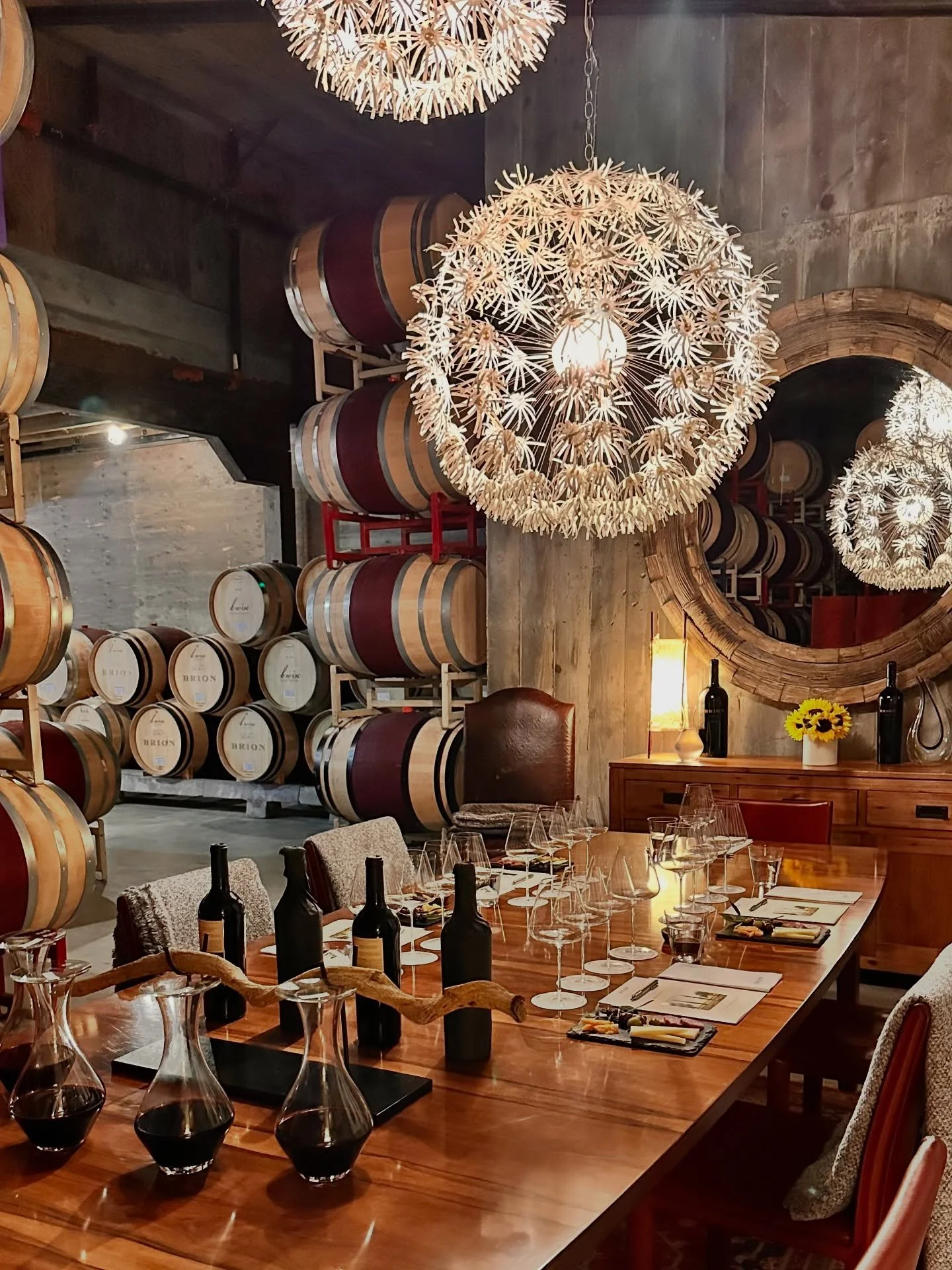 Cozy and intimate moments are best shared with good wine and great company. 🍷✨

Step away from the world and into the quiet magic of a private barrel room tasting. The air was filled with the scent of aged oak, while sipping single vineyard Cabs.

W
