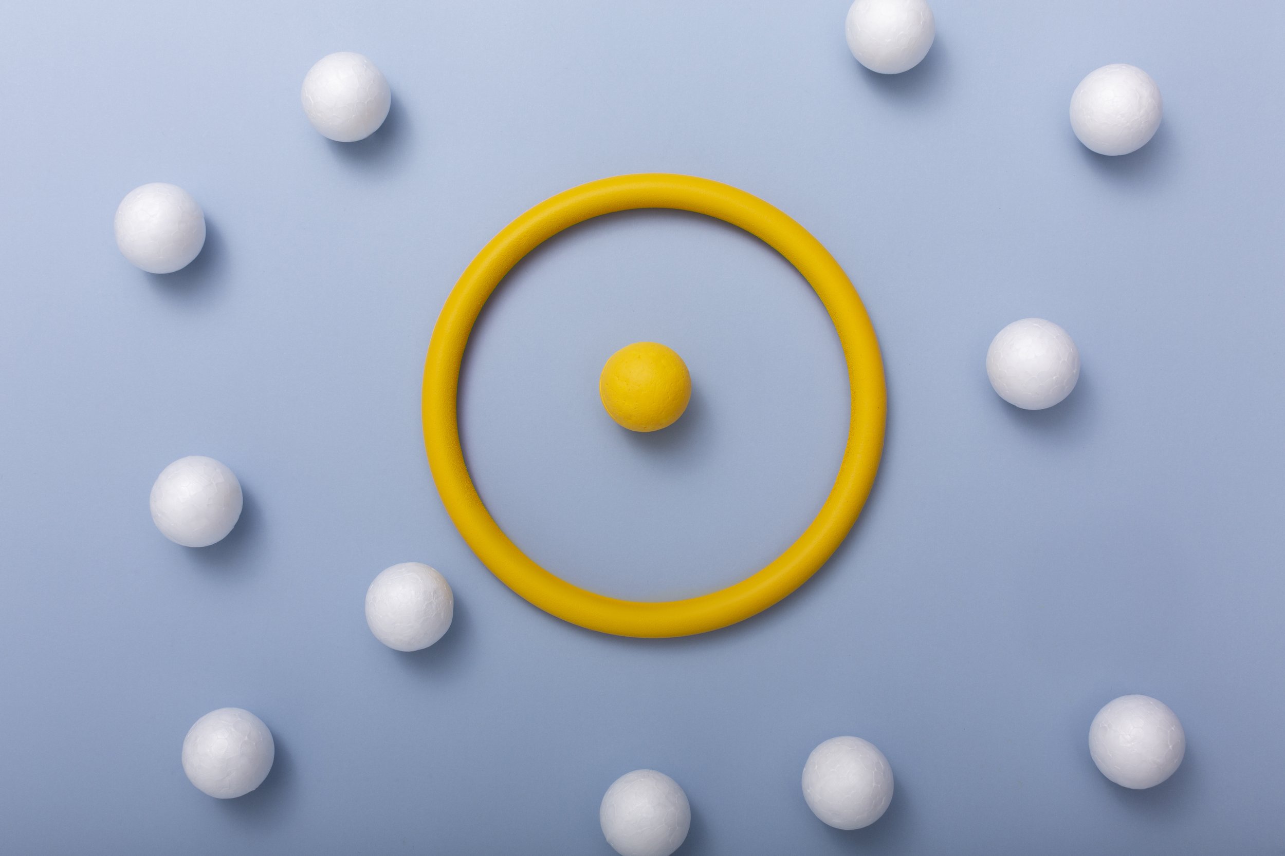 Minimalist illustration of circles symbolizing personal boundaries.