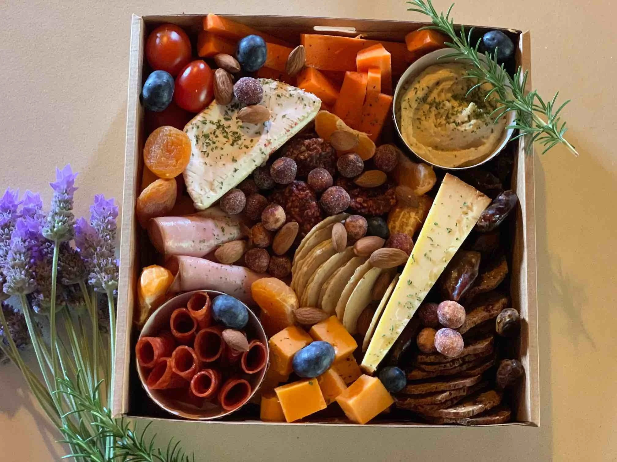 Charcuterie Food Hamper in a box