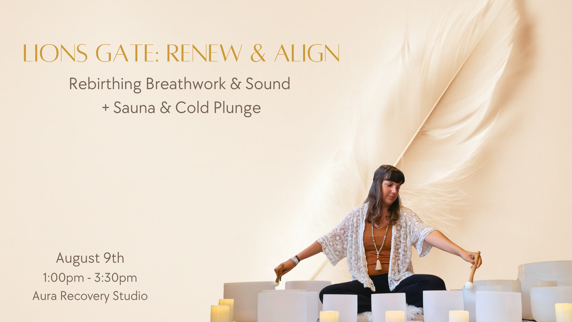 Lions Gate Renew and Align: Rebirthing Breathwork & Sound + Sauna & Cold Plunge
