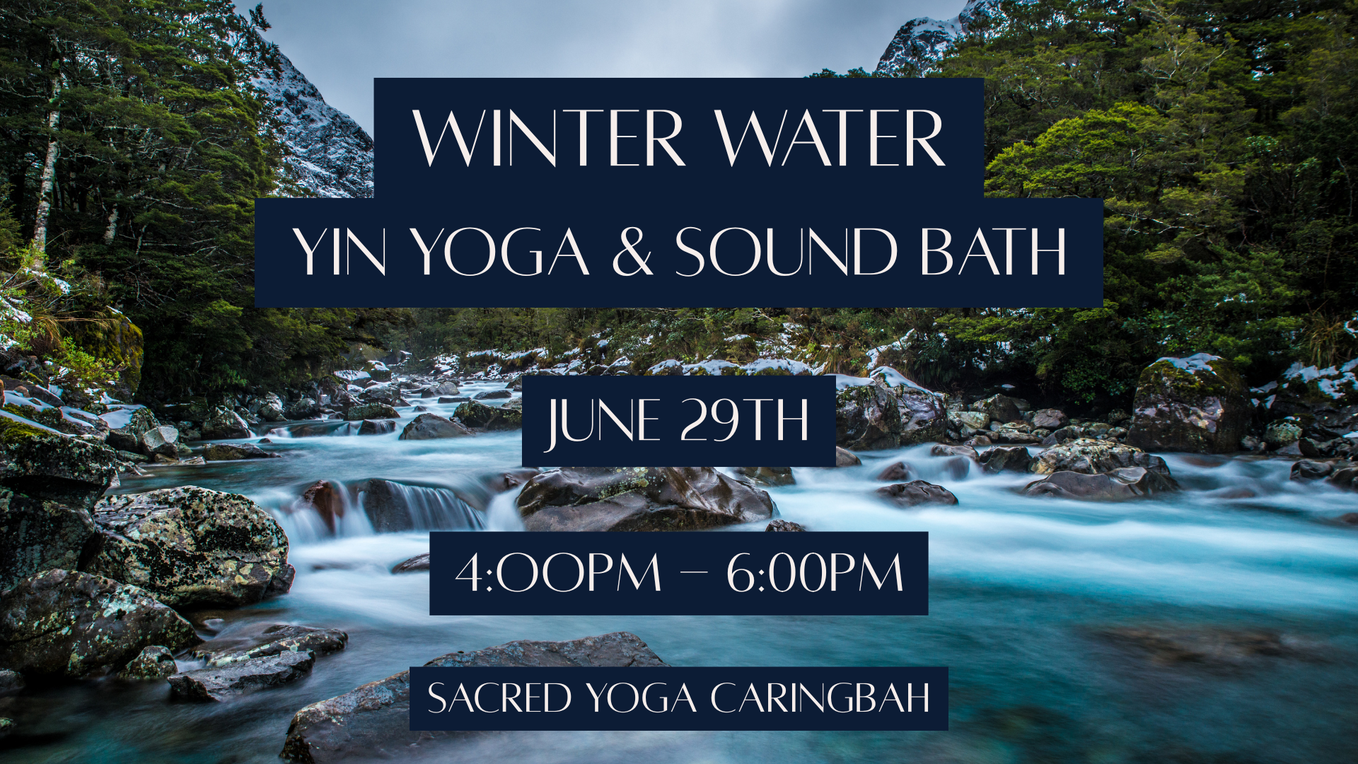Winter Water | Yin Yoga and Sound Bath — Nature to Soul