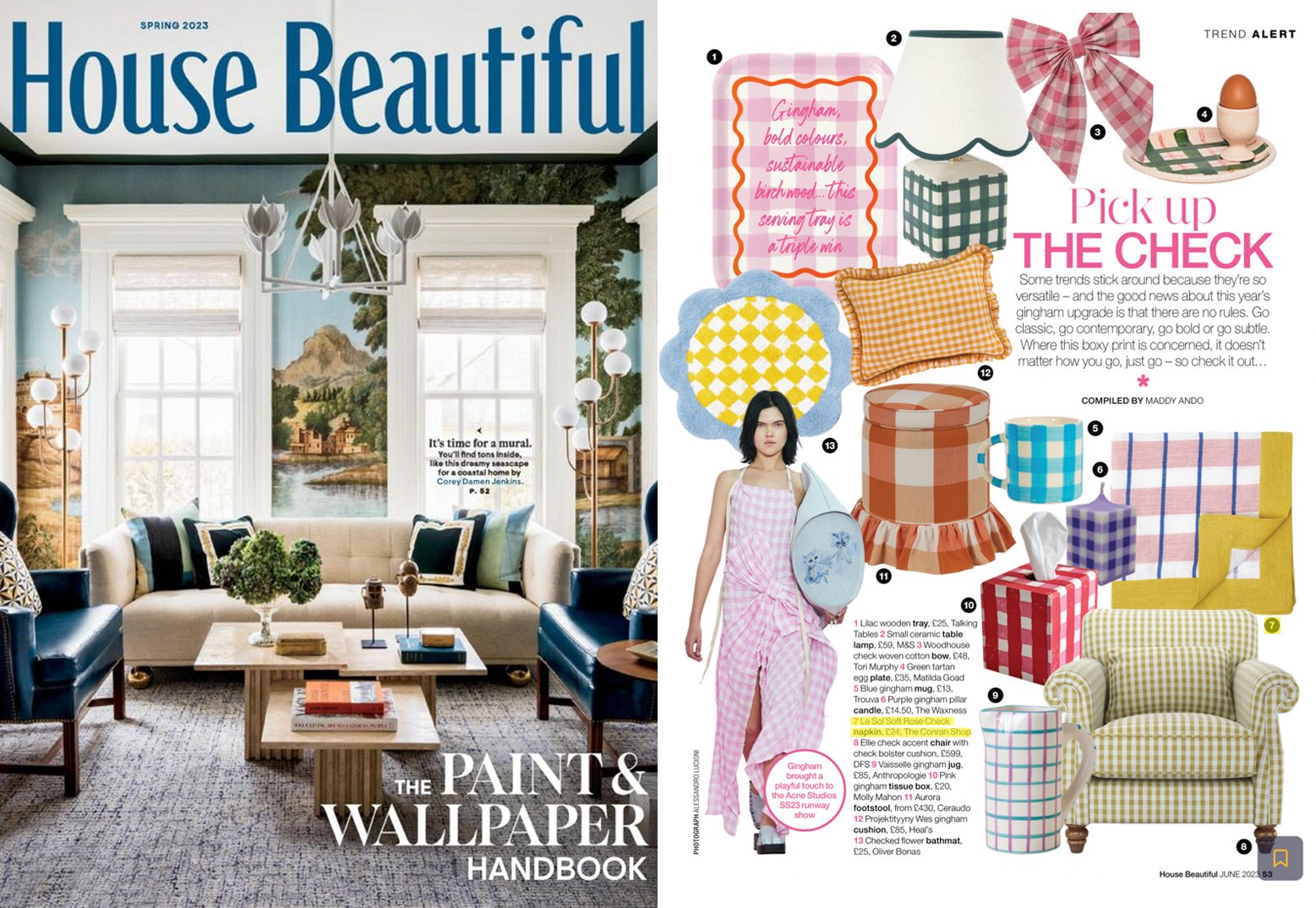 Check Napkin | House Beautiful