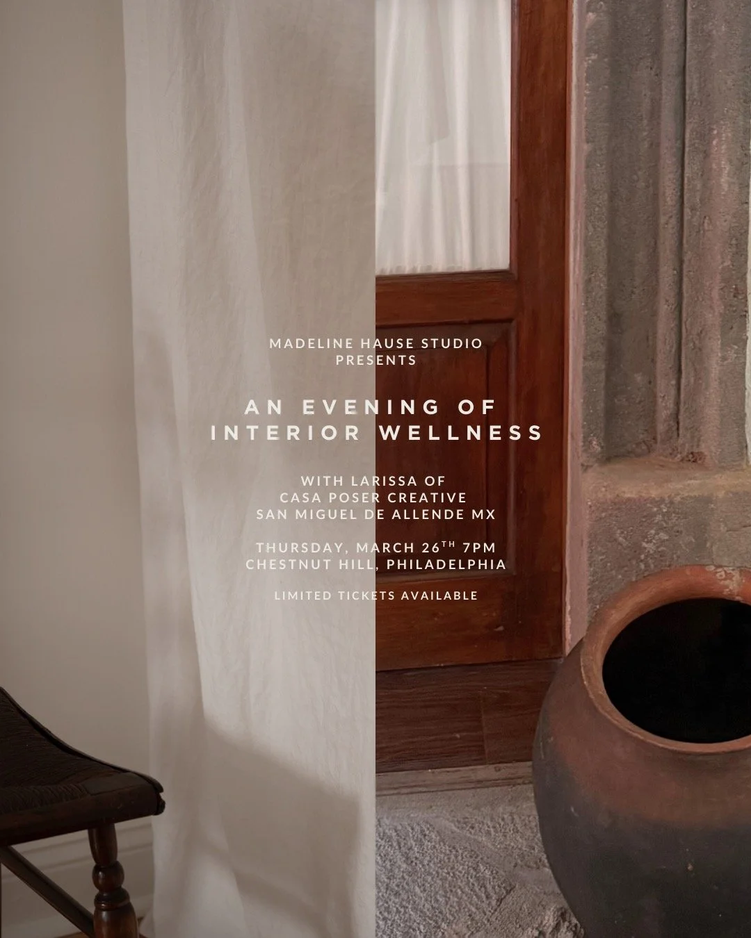 With the palpable excitement and curiosity around our Mexico design project, Madeline and Poser Creative owner, Larissa, have decided to bring a piece of San Miguel de Allende to Madeline&rsquo;s studio showroom in Chestnut Hill, Philadelphia.

Pleas