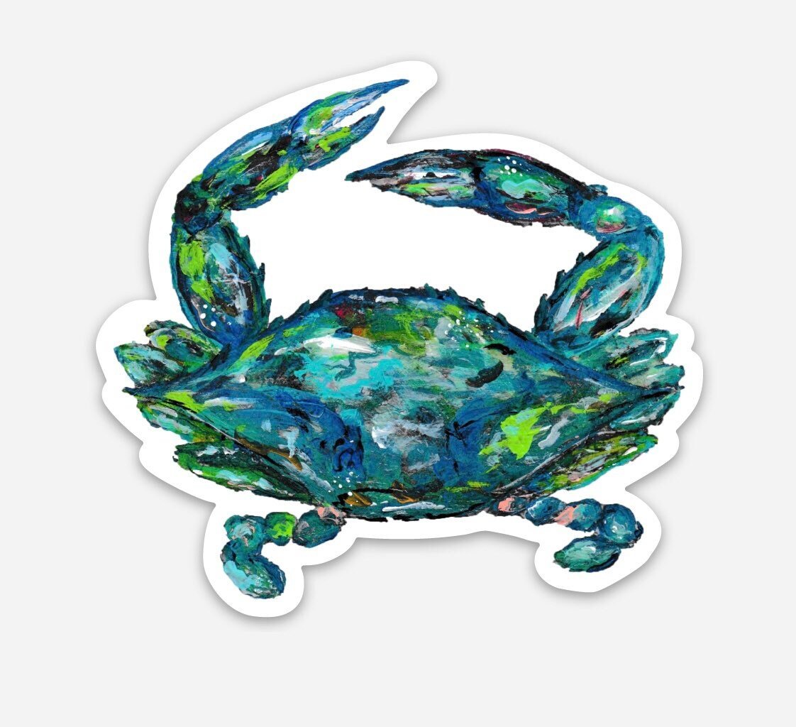 Maryland Blue Crab laptop / tumbler Sticker ... 2.5" x 3"