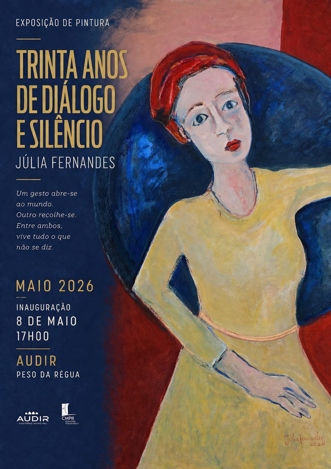 Júlia Fernandes - Cartaz exposição "Trinta anos de diálogo e silêncio"