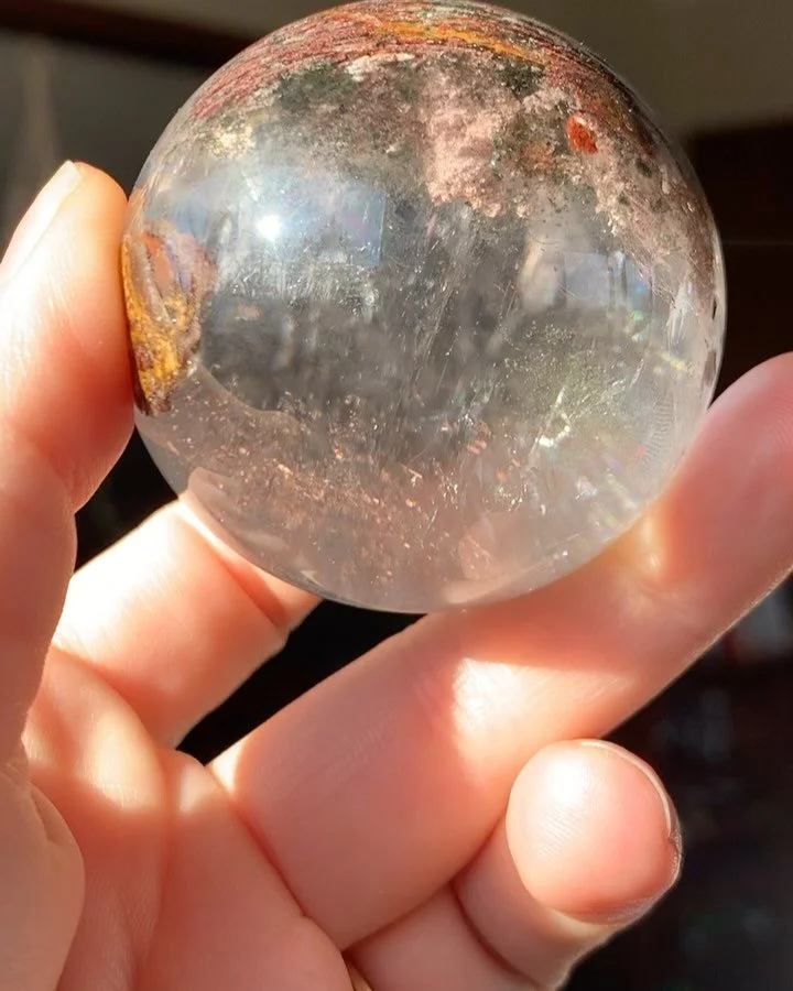 🪴✨🪷Garden Quartz sphere 🪴 🪨🍂 

This sphere is FILLED with rainbows, and as always,  a beautiful still scene!🌈 
$54

Order here: www.revivalcrystals.com or comment below!👇 

#gardenquartz #crystals #crystals orig #collection #quartz #quartzcrys