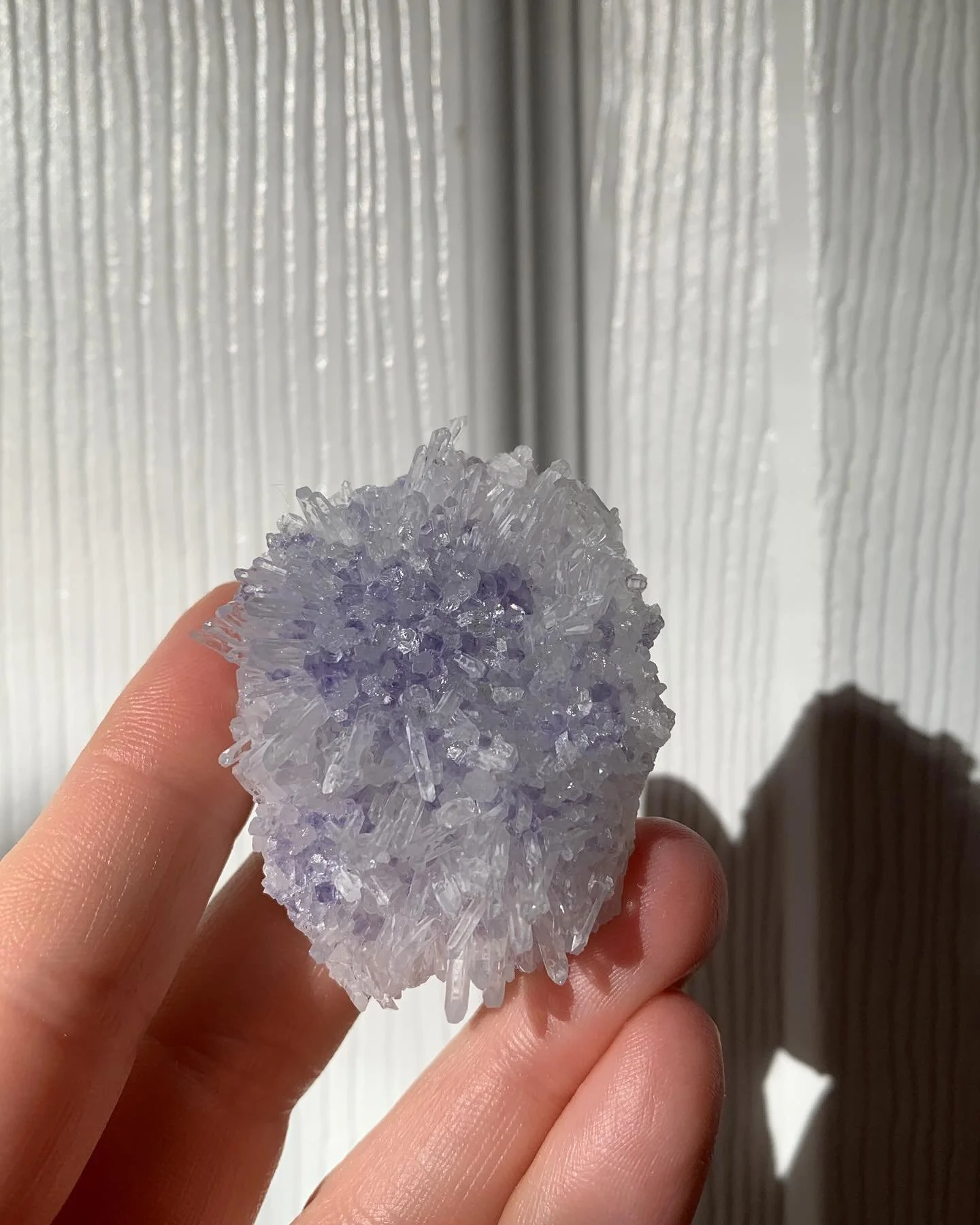 ✨ STUNNING BADDIE✨ 

One of a kind Purple Fluorite X Clear Quartz specimen! 💎 💜 

Help sharpen your intuition and awaken your mind with this stunning duo! Both of these materials will help cleanse your other crystals nearby. Fluorite is also wonder