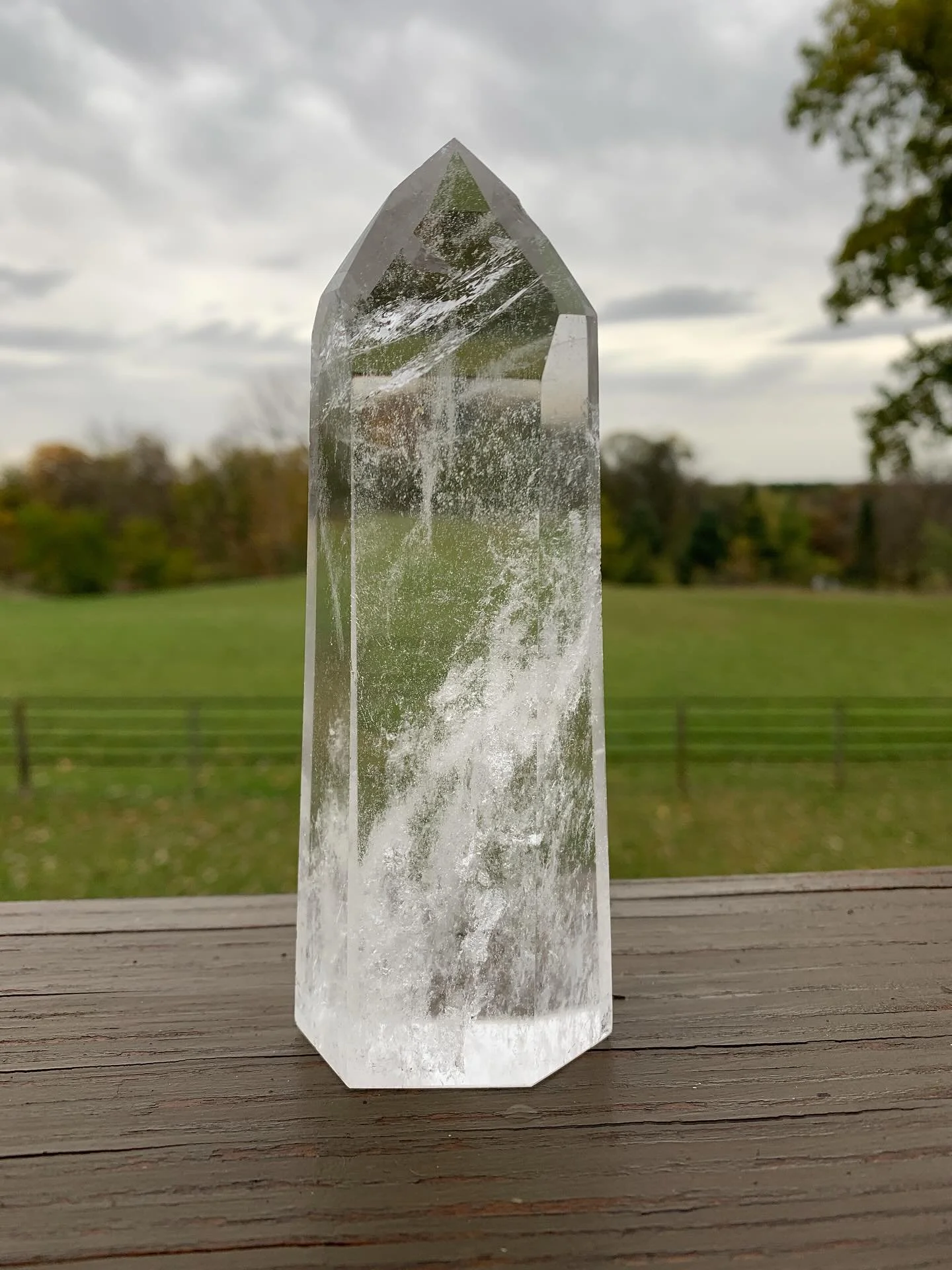 ✨-Clear Quartz tower- ✨ 

The Rainbows in here are so pretty! The clarity in this tower is like glass. 

This beauty was pre-ordered for someone very special! If you are interested in your own please send a DM or comment below!👇 

SOLD 

#clearquart