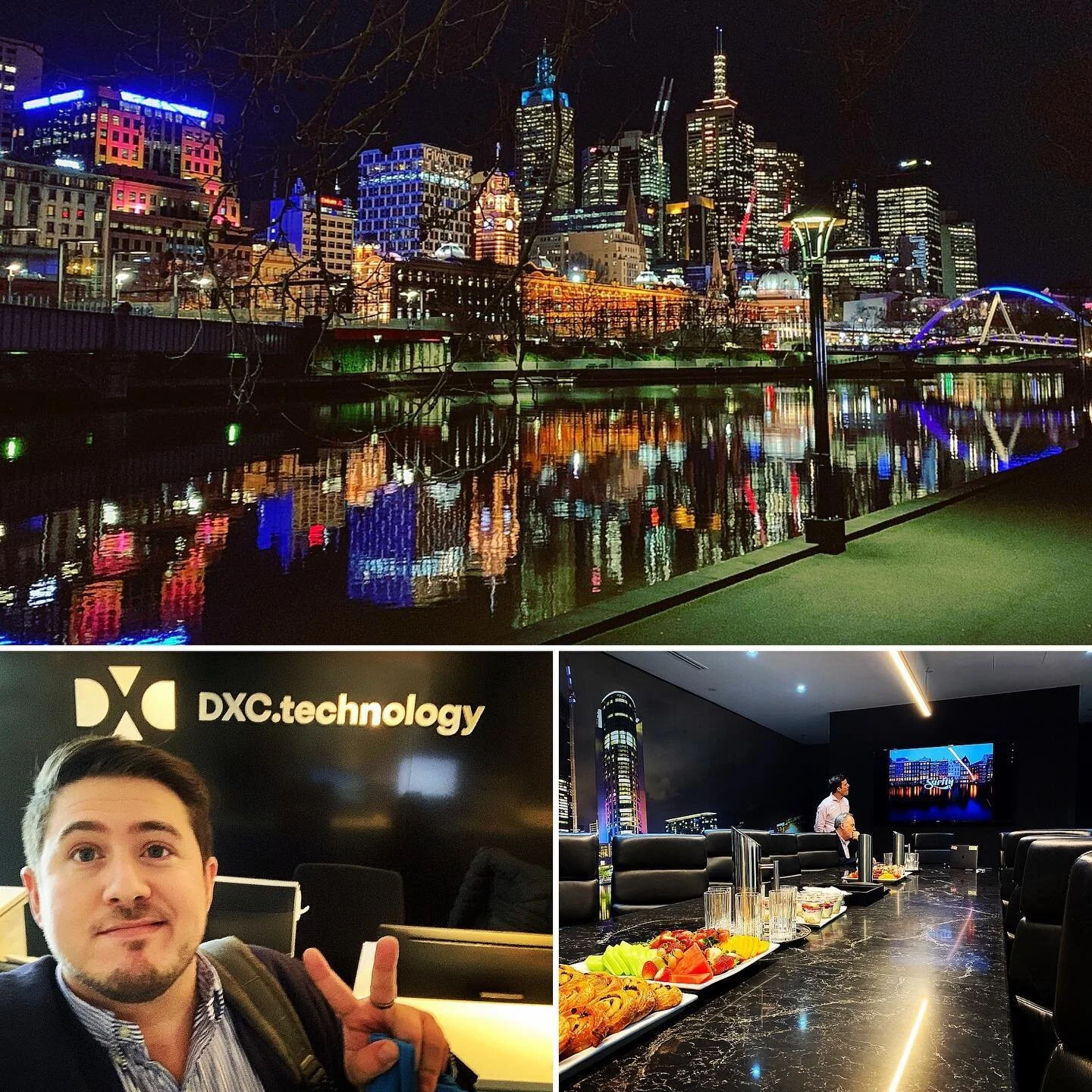 Great evening on South Bank with good company, alcohol and food followed by a breakfast presentation to leaders in some big Aussie brands and then back2back meetings with @nab  and @dxctechnology...then over to the @qantas lounge at @melbourneairport