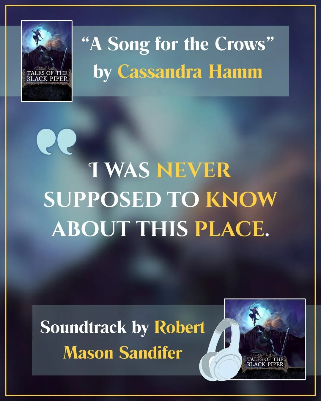 HEY LOOK IT&rsquo;S ME 🤩🖤

So excited to share a quote from my TALES OF THE BLACK PIPER story, coming out January 15th!

&ldquo;I was never supposed to know about this place.&rdquo;

I tried to write about something else, I really did. But nothing 