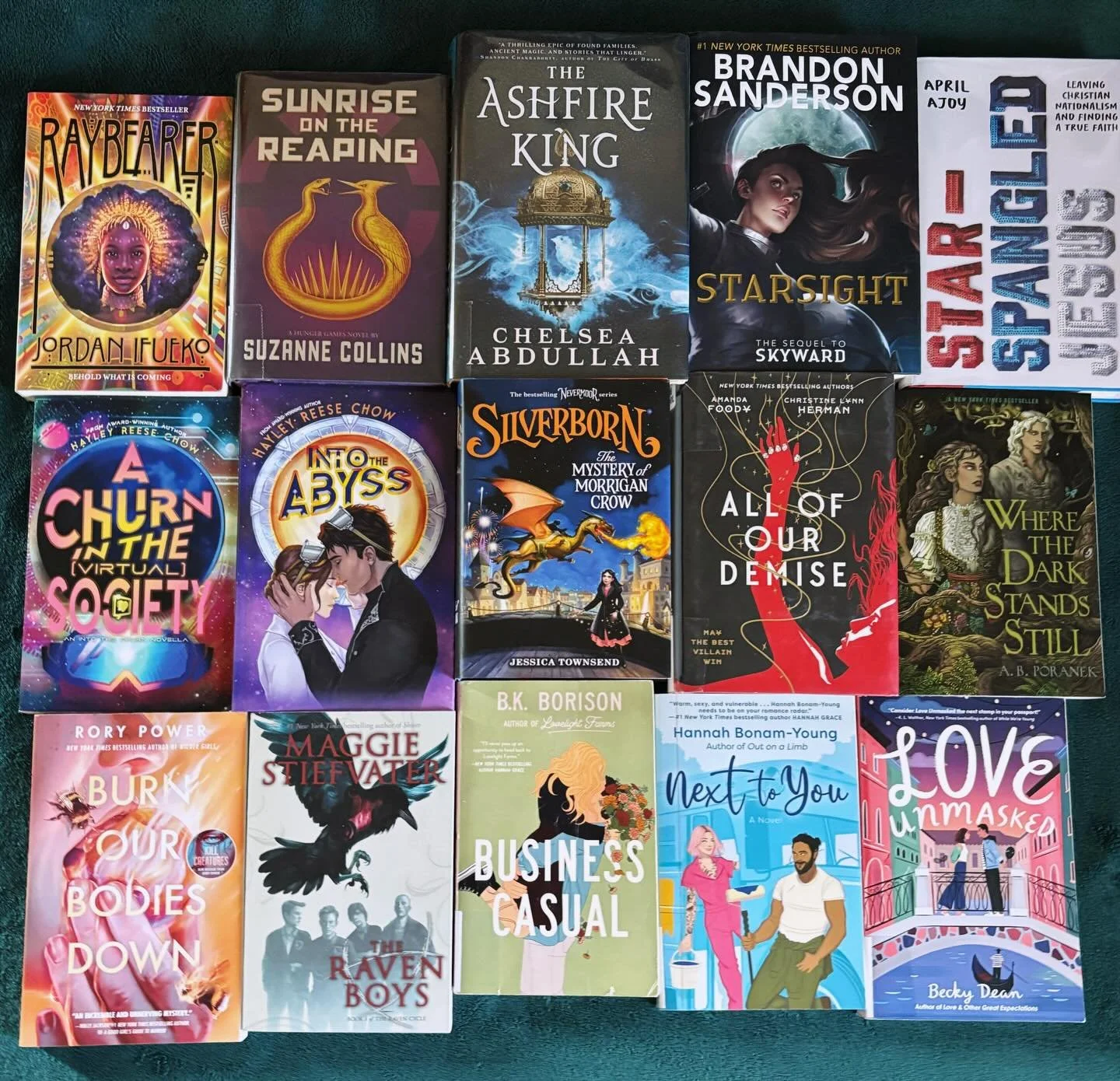 Finally, my 2025 Favorite Reads! 🥳🤩

I read 150 books this year, but 21 of them stood out. (Not all pictured.) Here are a few highlights:

~ SILVERBORN&mdash;the long-awaited fourth installment in perhaps my favorite series of all time, the Nevermo