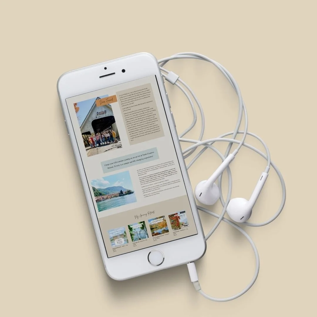 Retreat website design showcased on an iPhone device