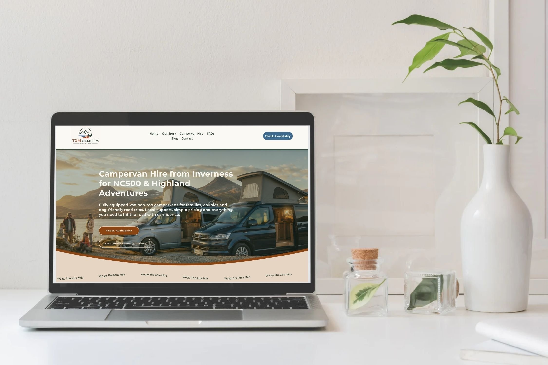 Custom Squarespace Booking Website for a Campervan Business