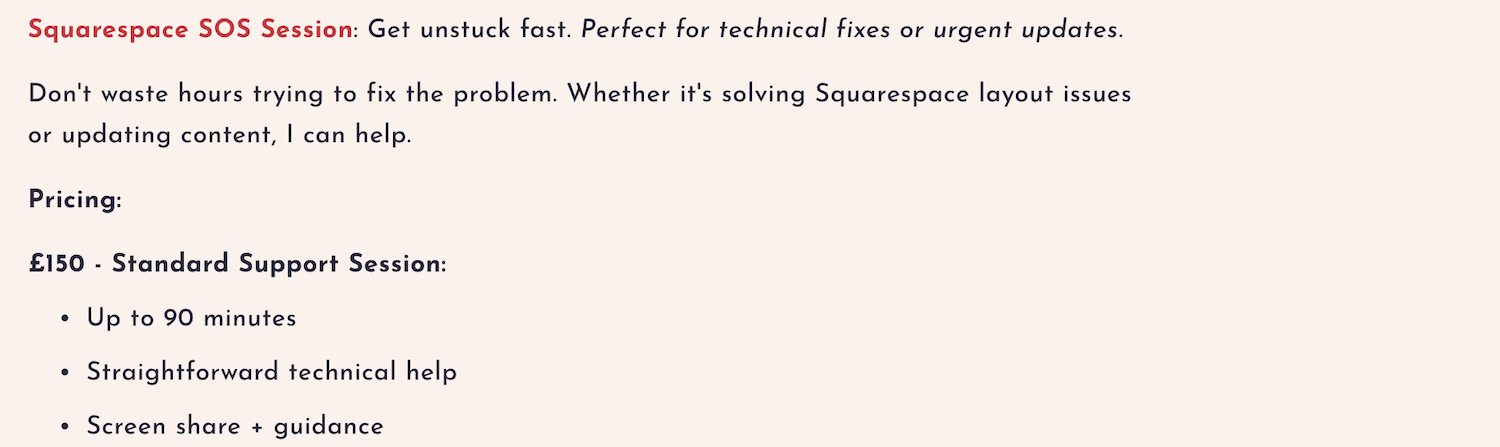 Example of link visibility with web colour contrast