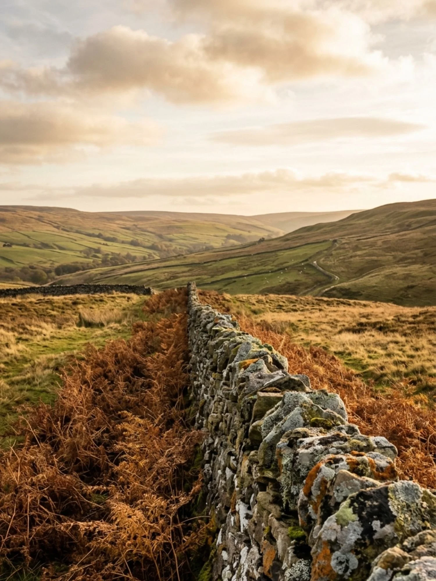Stone wall, Yorkshire moorland representing the grounding nature of working with a professional Squarespace web designer