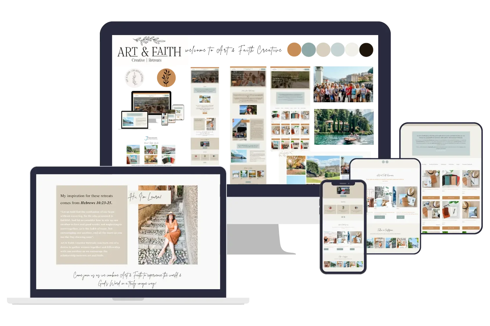 Example of a custom Squarespace website project for a client by Jane Hinchliffe web designer, UK