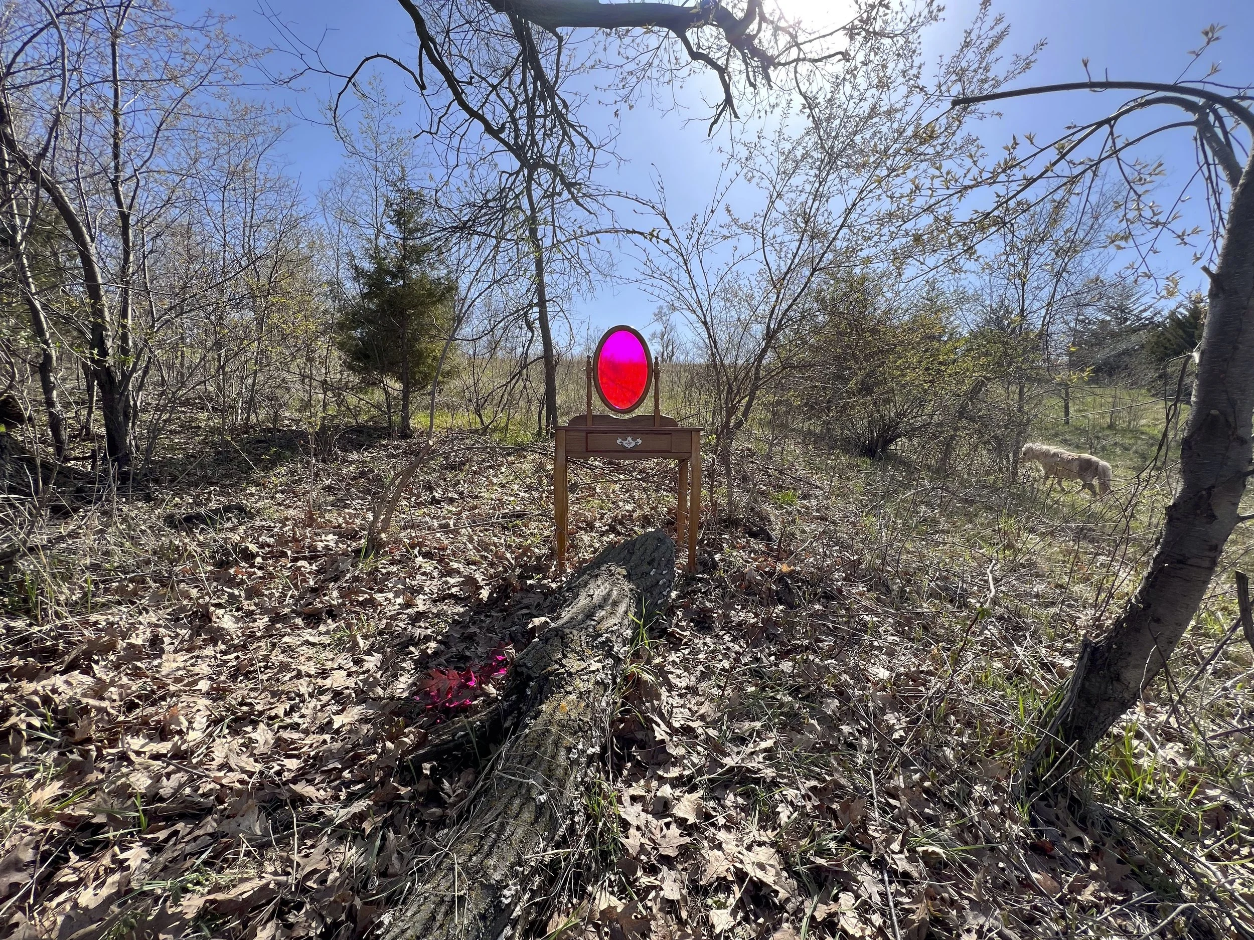 a portal in neon pink, and another one to punctuate my folly