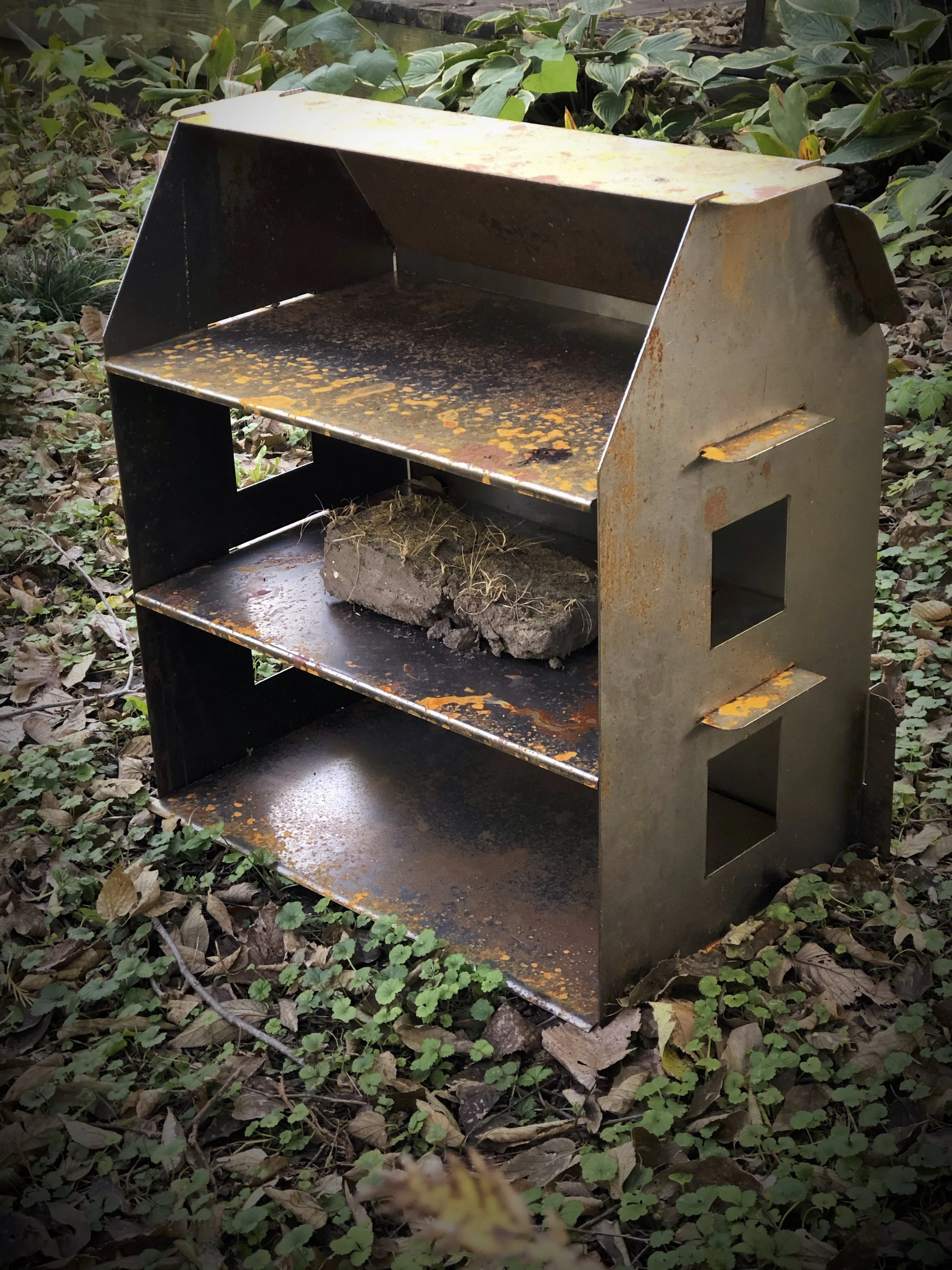 within a metal house