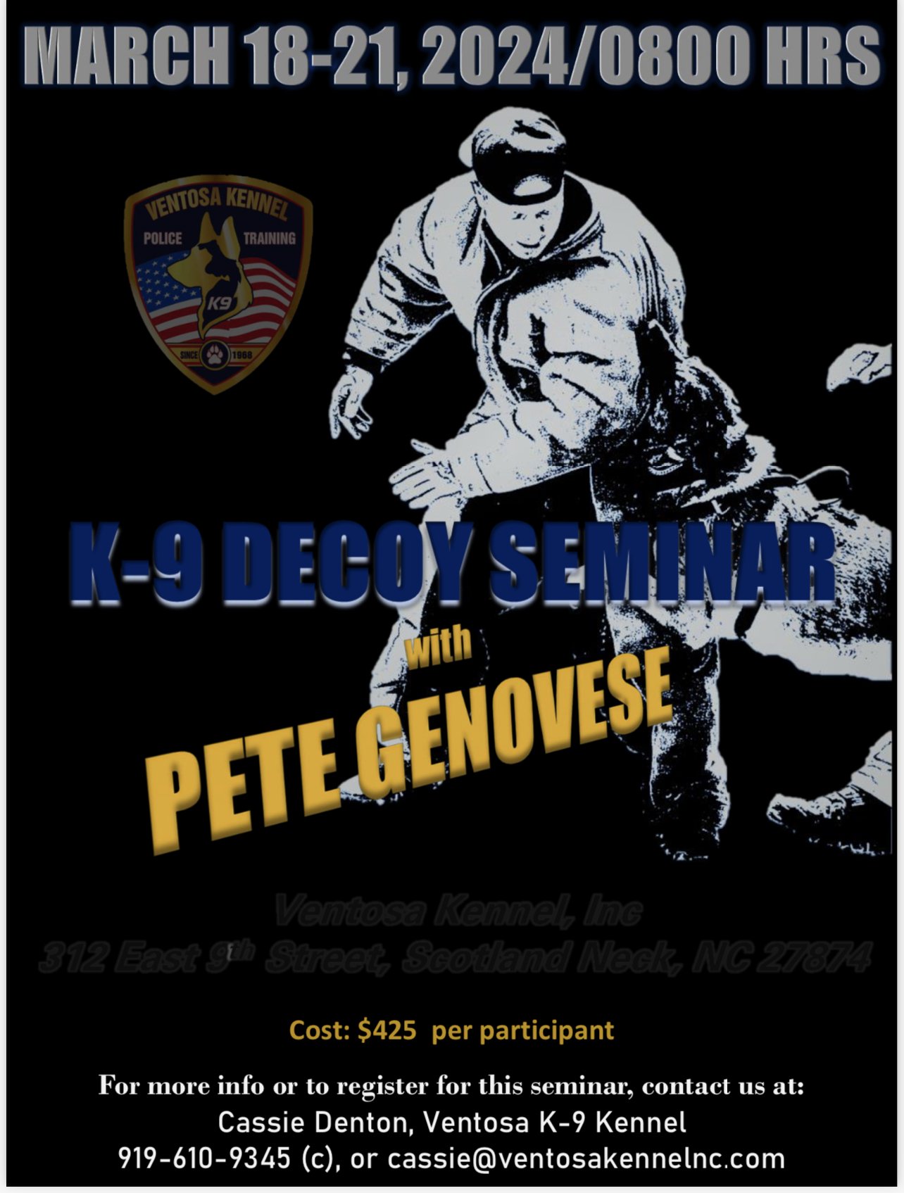 K9 Decoy Seminar with Pete Genovese