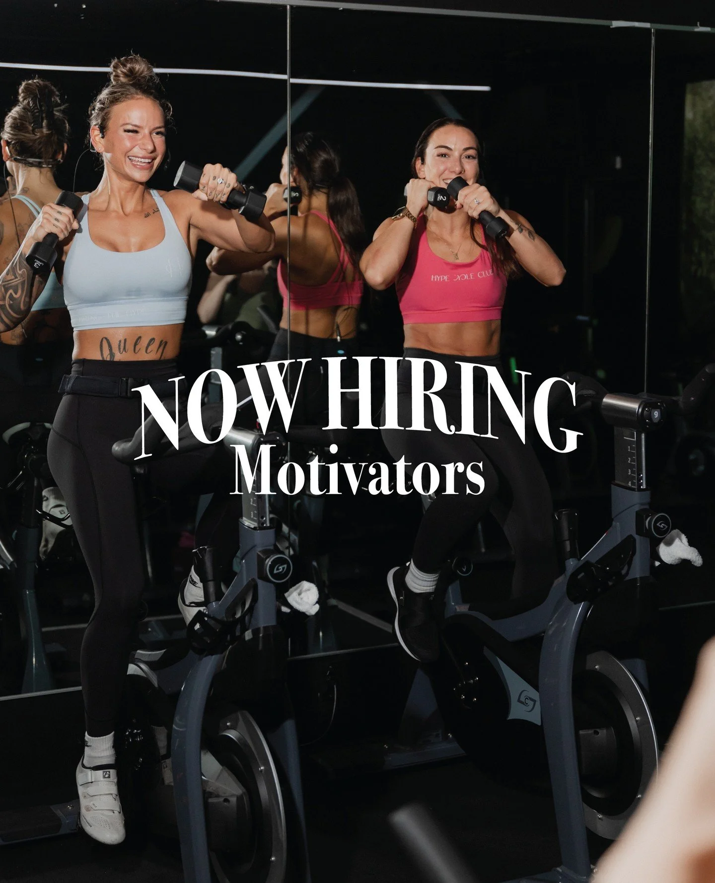 WE&rsquo;RE HIRING MOTIVATORS!⁠
⁠
Hype Cycle Club is looking for passionate, high-energy individuals to bring the heat to our Motivator team.⁠
⁠
Must-haves:⁠
🪩 Cycling instructor experience⁠
🎶 A passion for music-driven, rhythm-based rides⁠
⚡️ The 
