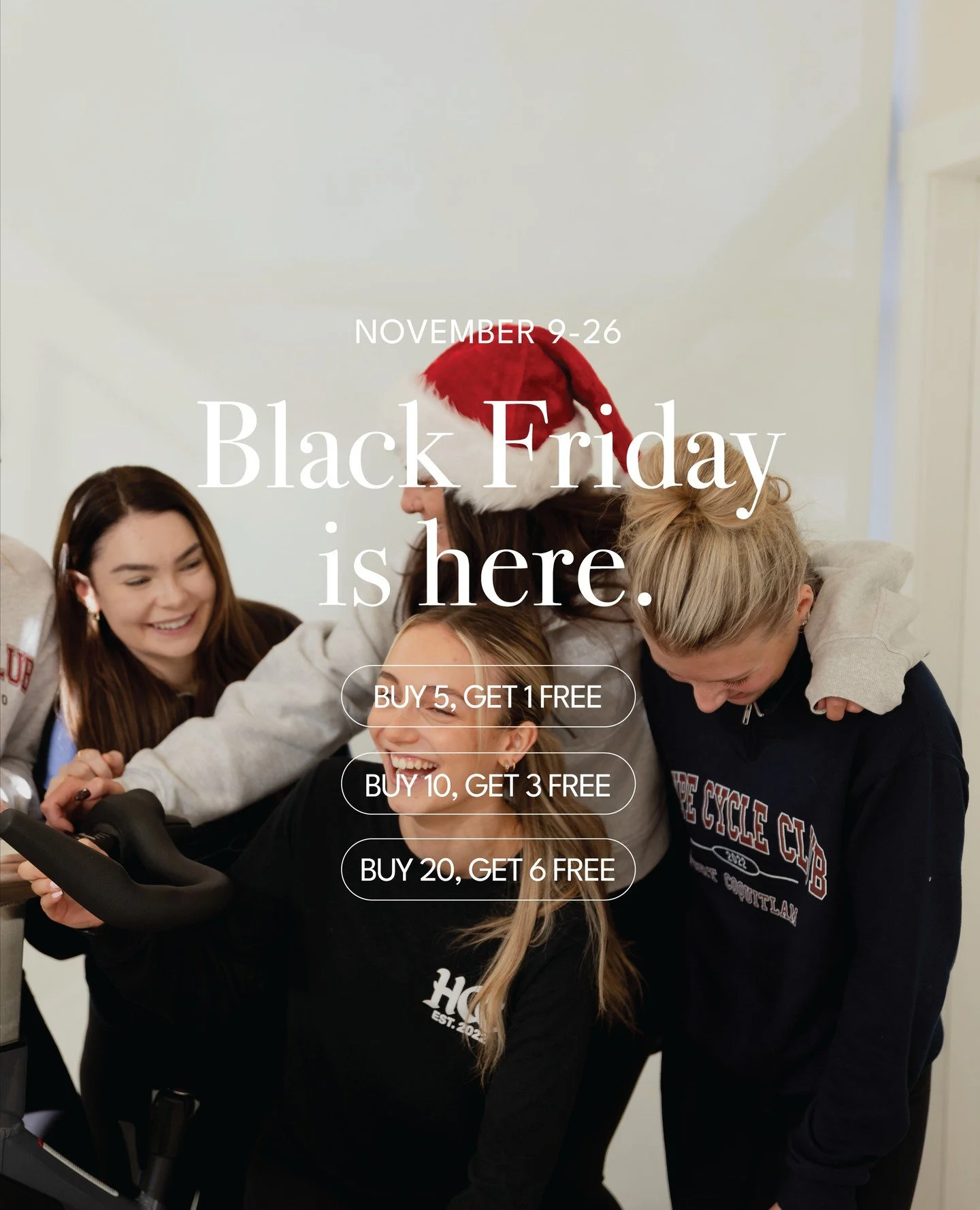 What if this holiday season, you gave yourself the gift of feeling amazing? ✨⁠
Our EARLY BLACK FRIDAY deals are here to help you do exactly that.⁠
⁠
🚲 5 + 1 FREE⁠
🚲 10 + 3 FREE⁠
🚲 20 + 6 FREE⁠
⁠
No code needed. Just head to the Hype app or hypecyc