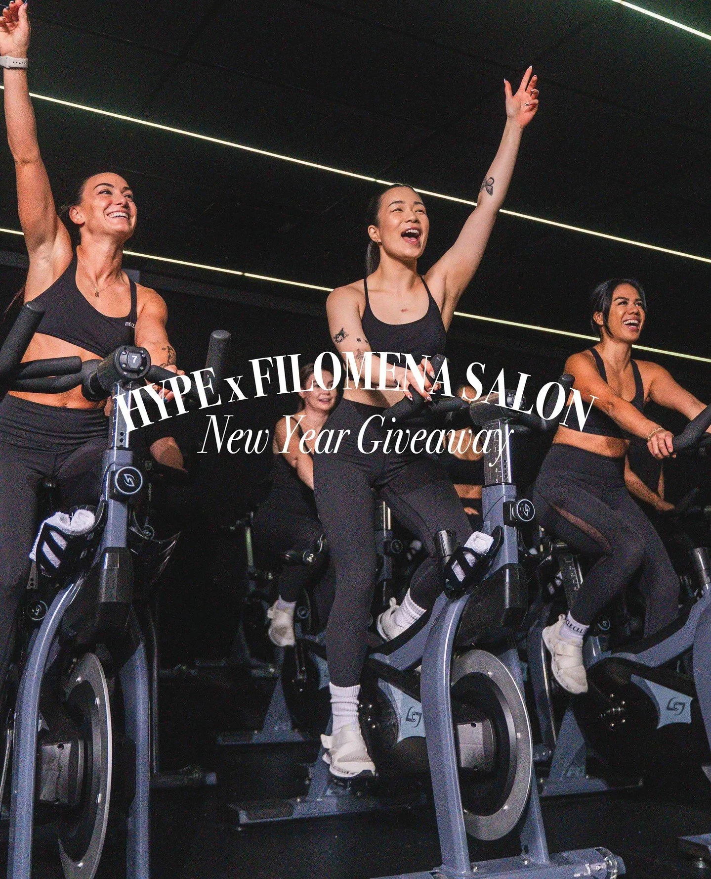 ✨️ NEW YEAR, FRESH START GIVEAWAY ✨️⁠
⁠
We&rsquo;re teaming up with Filomena Salon to help you kick off the year feeling strong, confident, and glowing.⁠
⁠
One winner will receive:⁠
+ 20 Class Credit Pack to Hype Cycle Club valued at $400⁠
+ $200 in 