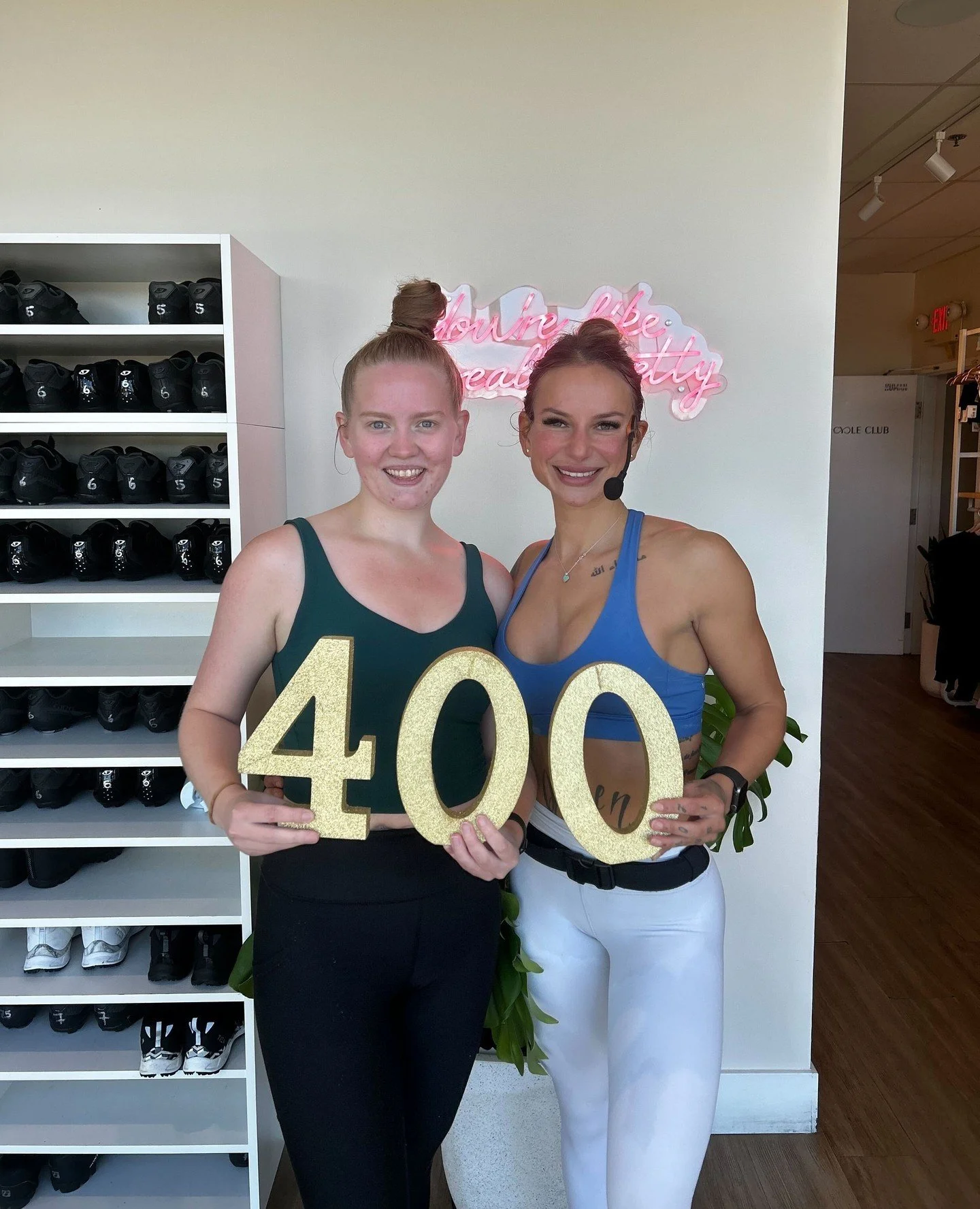 400 rides in this photo&hellip; but as of Sunday, she&rsquo;s officially hit 500. 🎉⁠
⁠
If you&rsquo;ve been to Hype Cycle Club, you&rsquo;ve probably seen her cheering people on, handing out handmade stickers or bracelets, or quietly showing up and 
