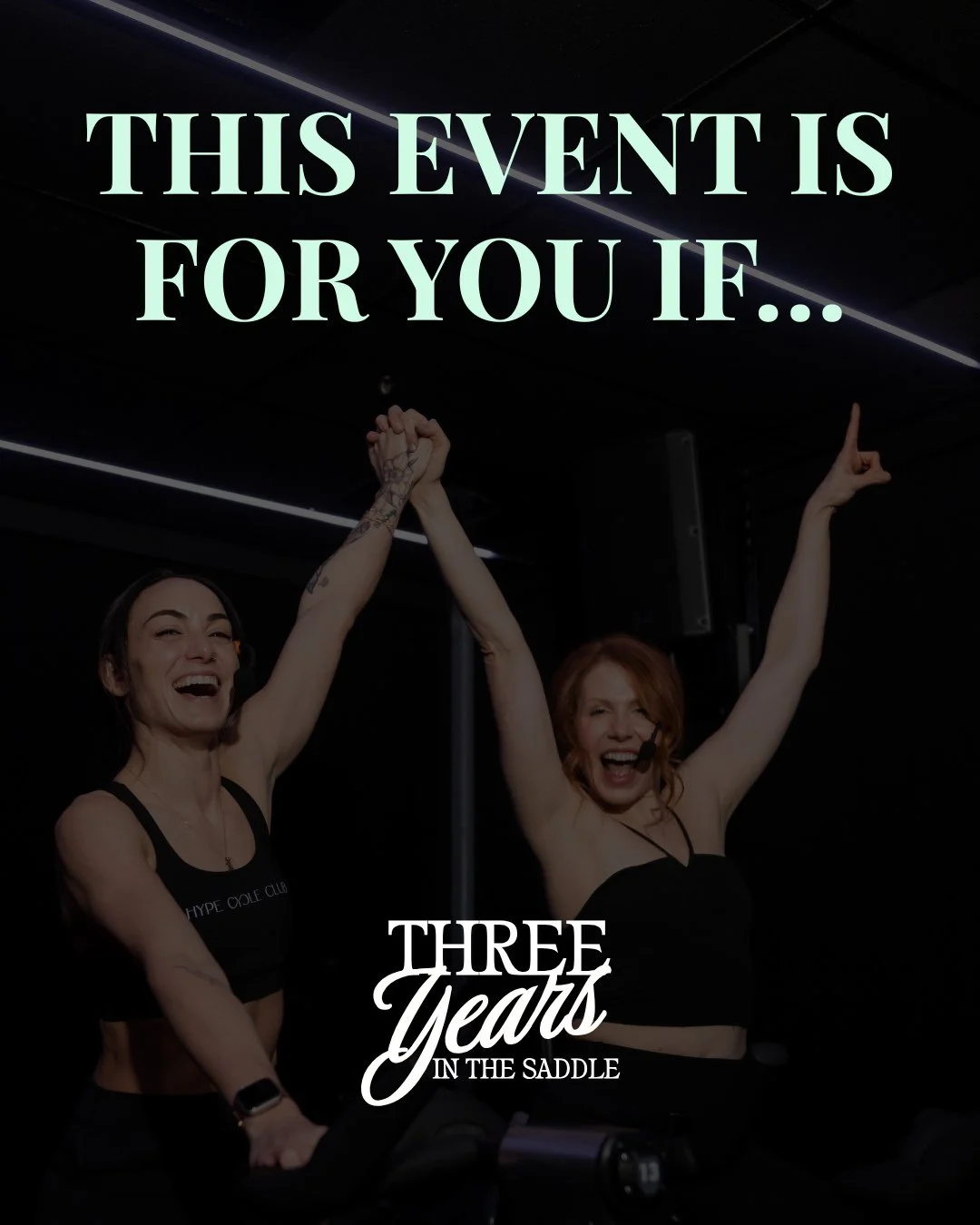 THIS EVENT IS FOR YOU IF&hellip; 🎉⁠
⁠
&bull; You&rsquo;ve been meaning to try Hype⁠
&bull; You already ride and want something different⁠
&bull; You want a fun night out that isn&rsquo;t a bar⁠
&bull; You love themed workouts⁠
&bull; You&rsquo;re al
