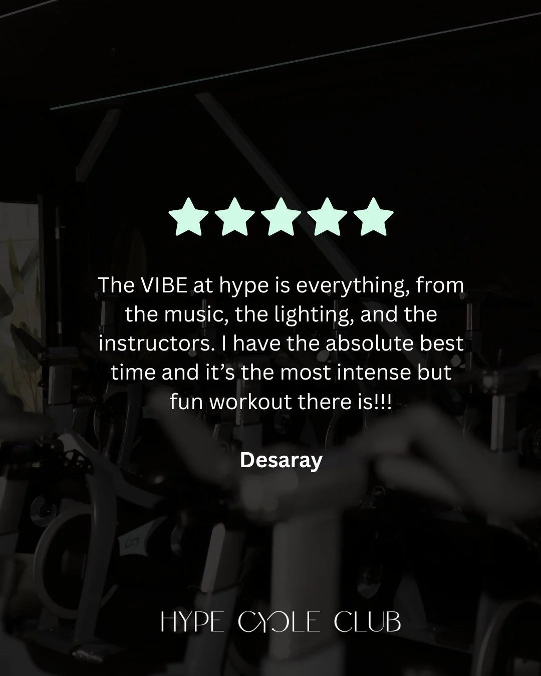 We love the vibe. They love the vibe. Don't take our word for it, take Deseray's...⁠
⁠
"The VIBE at hype is everything, from the music, the lighting, and the instructors. I have the absolute best time and it&rsquo;s the most intense but fun work