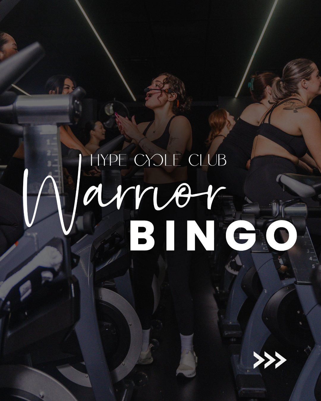 WARRIOR MONTH BINGO ⚔️⁠
⁠
Ready to take on the challenge? Swipe through to see your Warrior Month Bingo Card and start checking off those squares!⁠
⁠
From bringing a friend to class, rocking your Hype swag, posting with your Hype bestie, and trying s