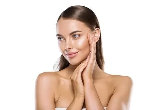 Young woman with glowing skin