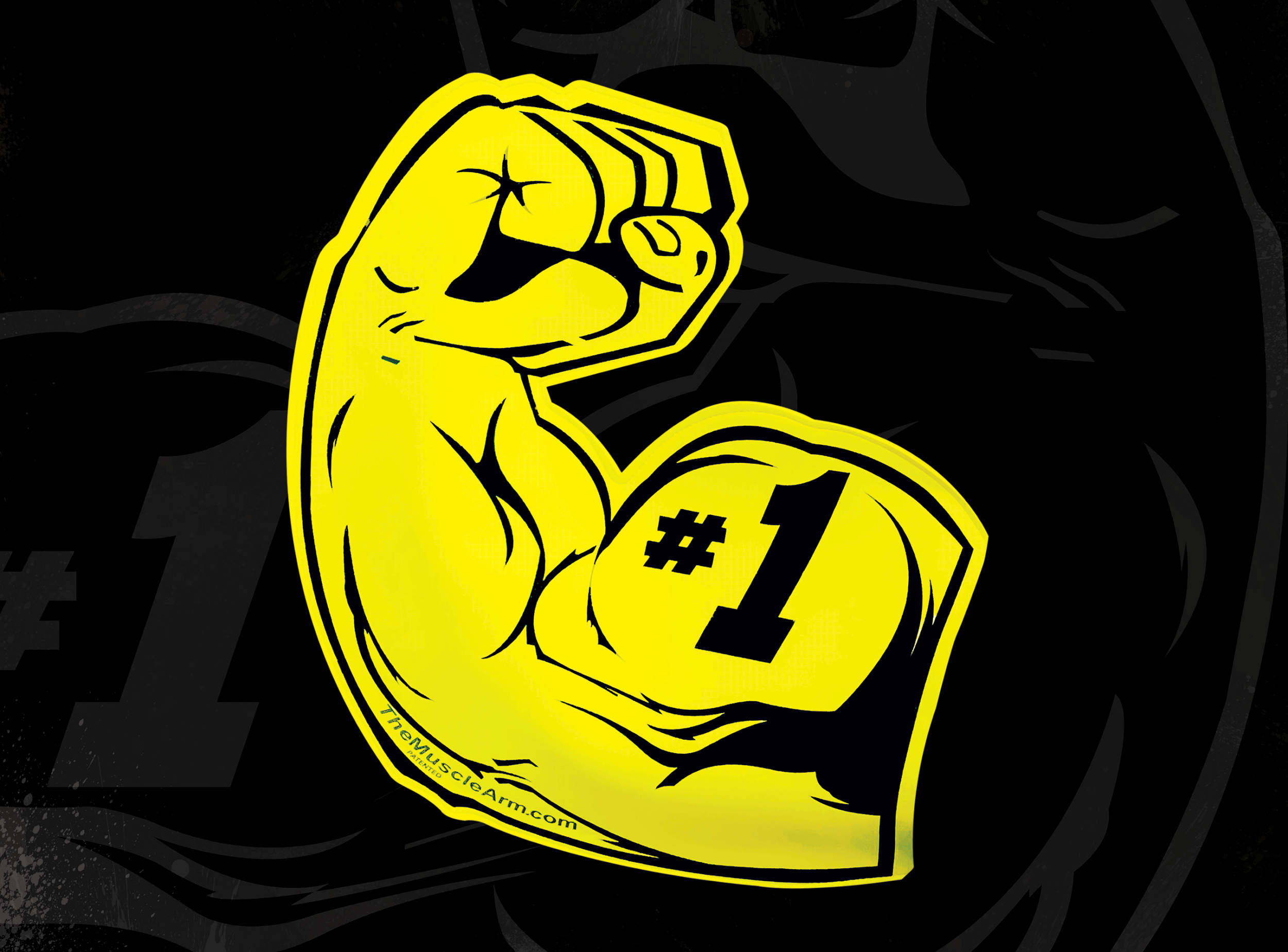 MUSCLE ARM YELLOW WITH BLACK #1