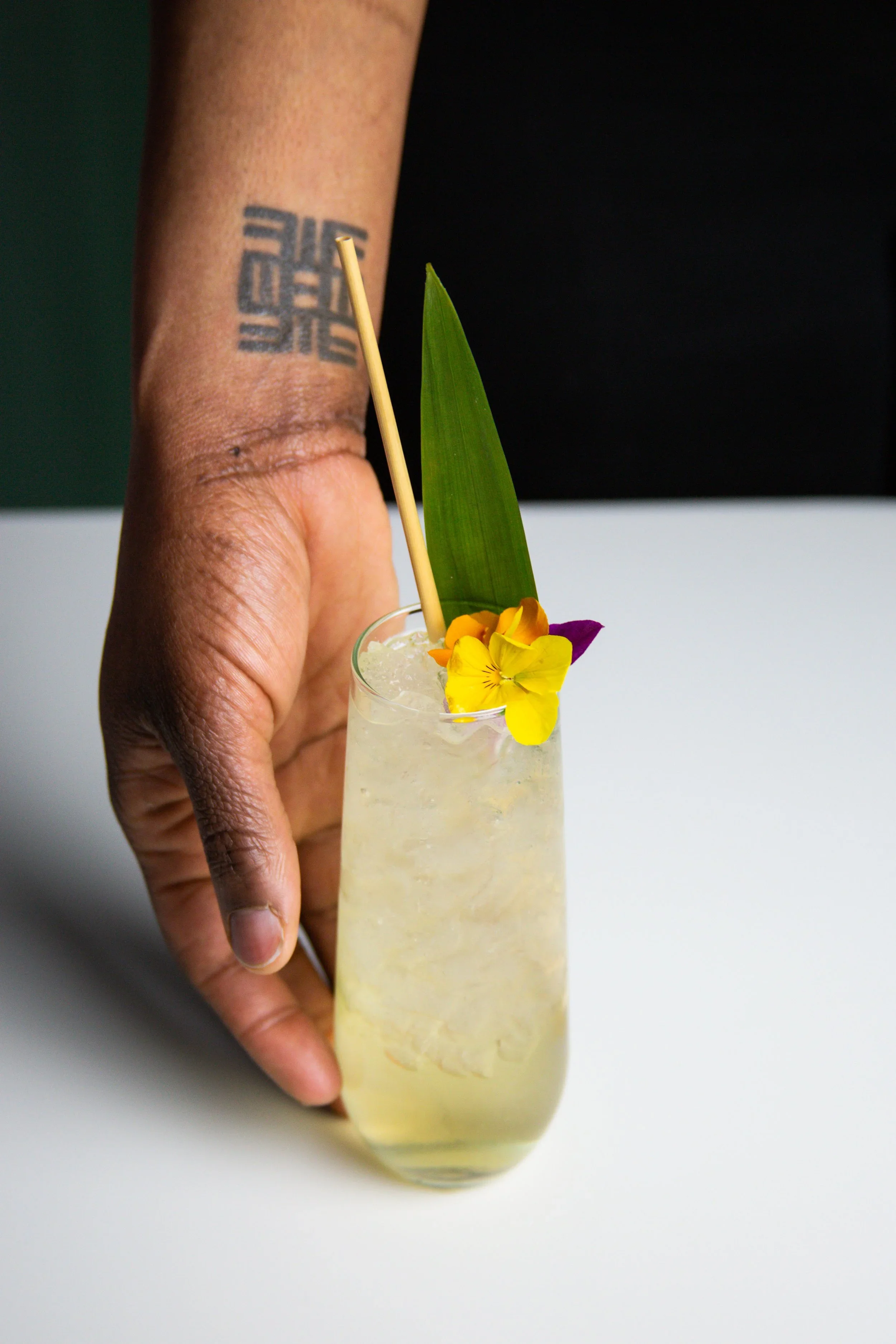 Pandan Punch | rum, pandan, coconut, lime, golden falernum