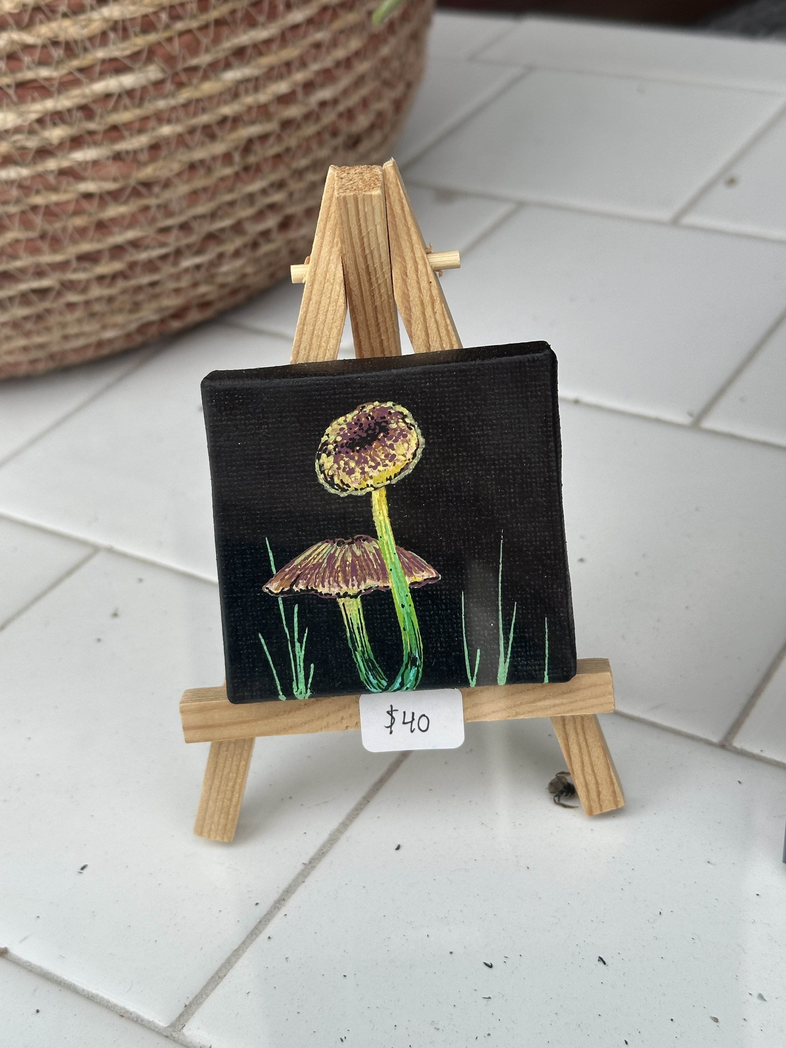4x4 mushroom painting