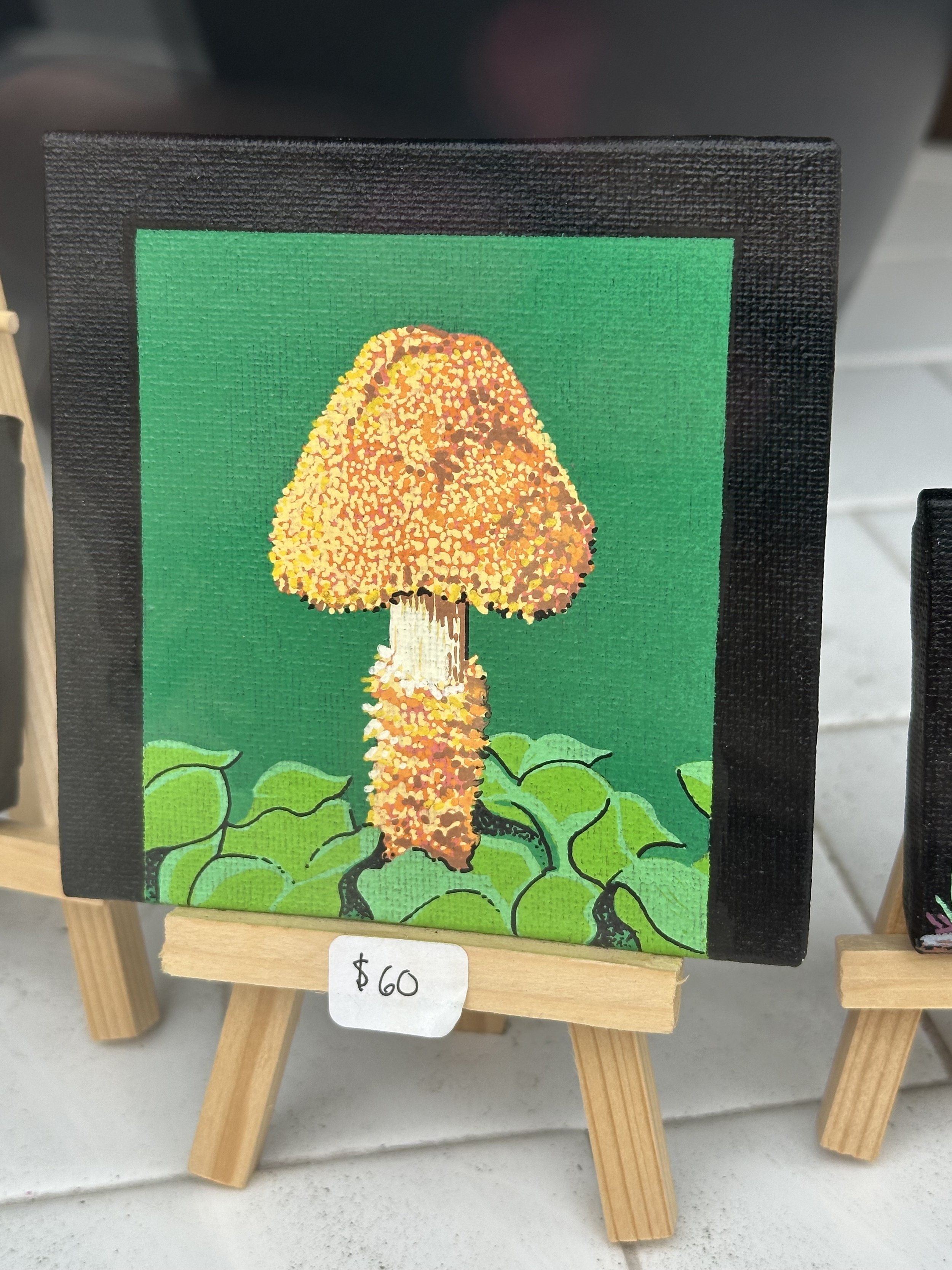 4X4 mushroom painting