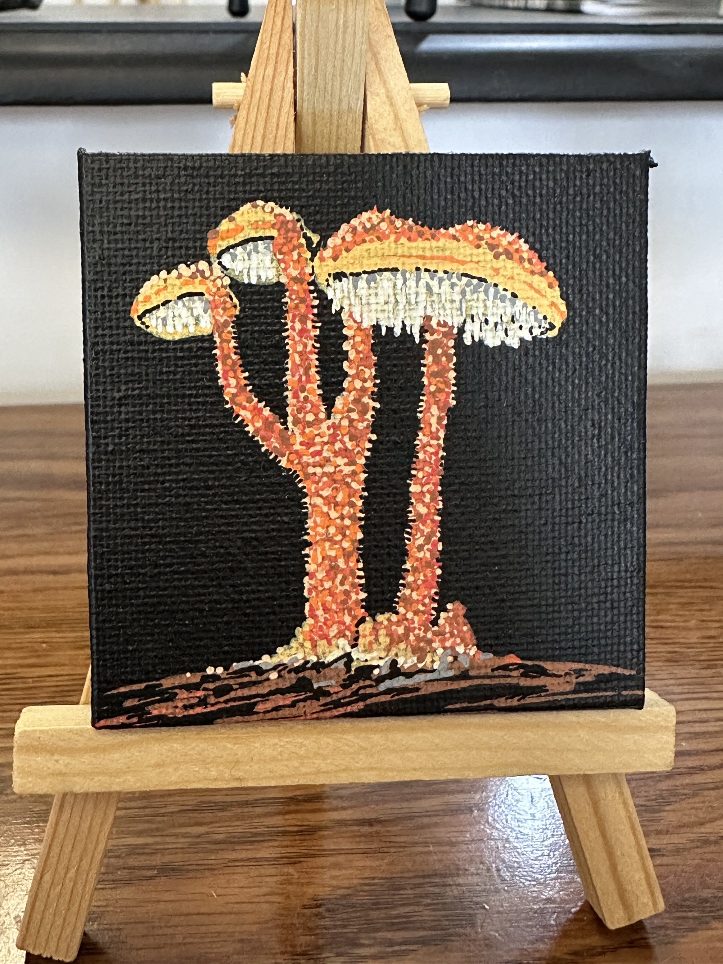 4x4 mushroom painting