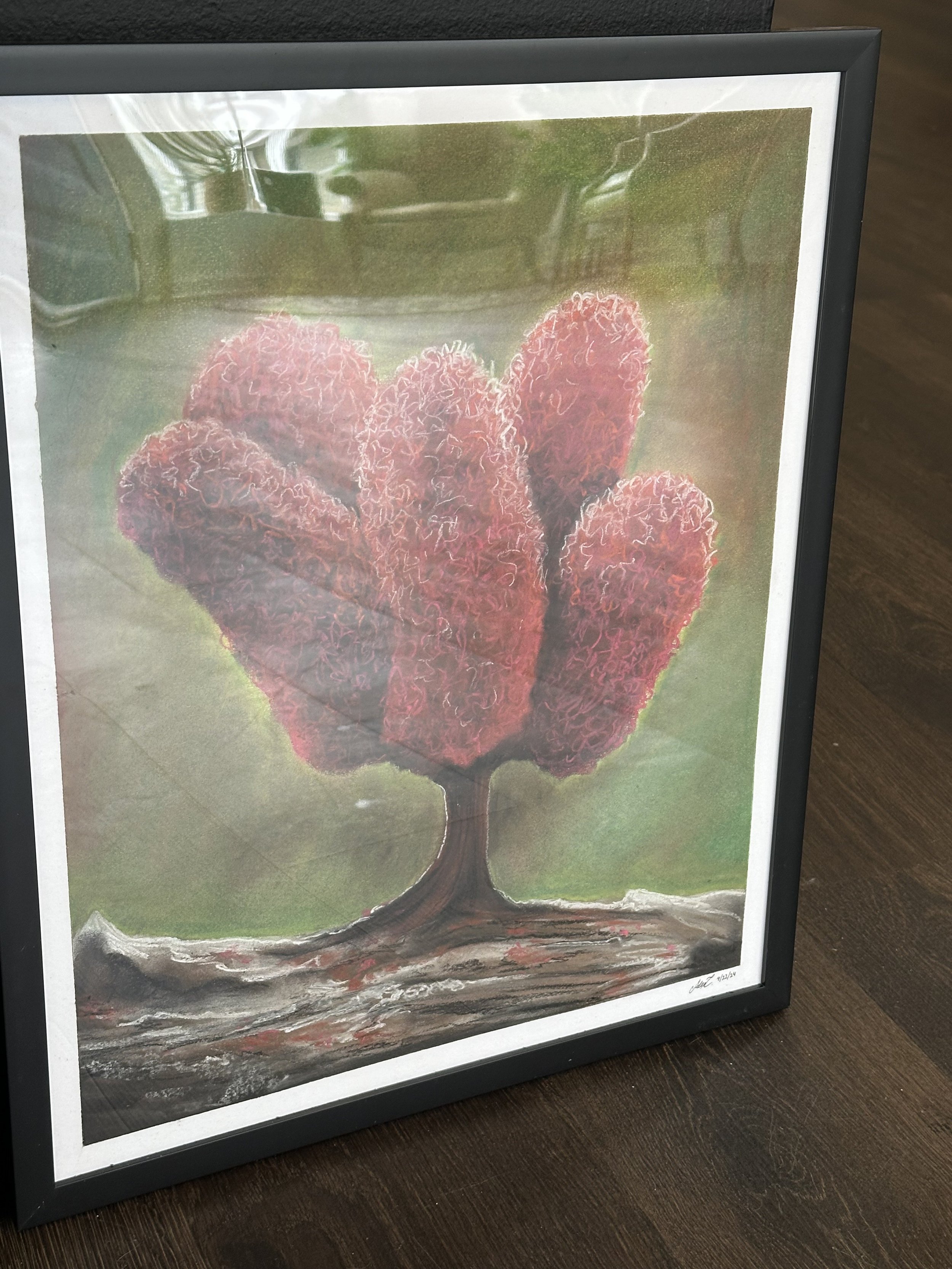 Mushroom pastel 9x12