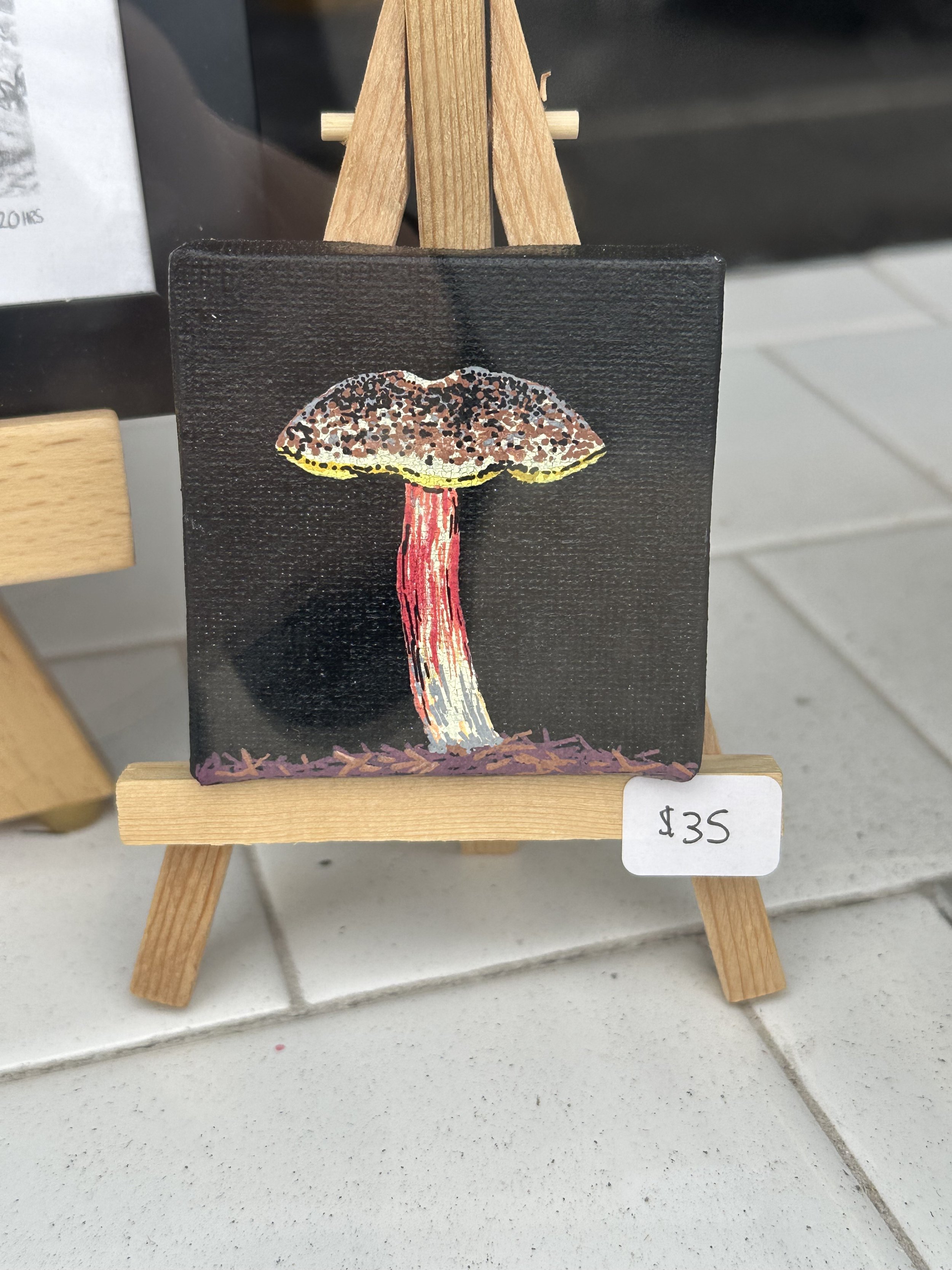 4x4 mushroom painting