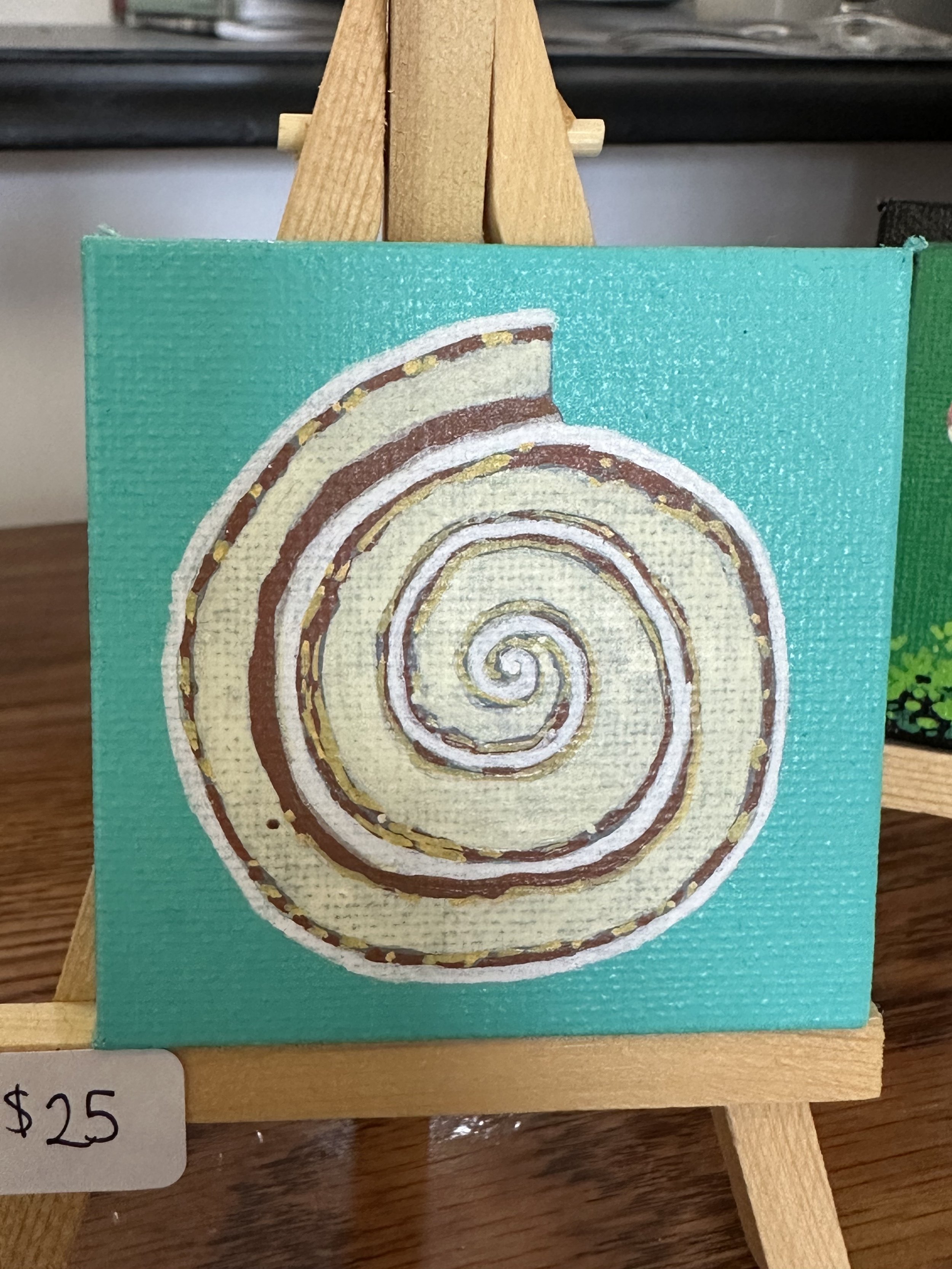 4x4 seashell painting