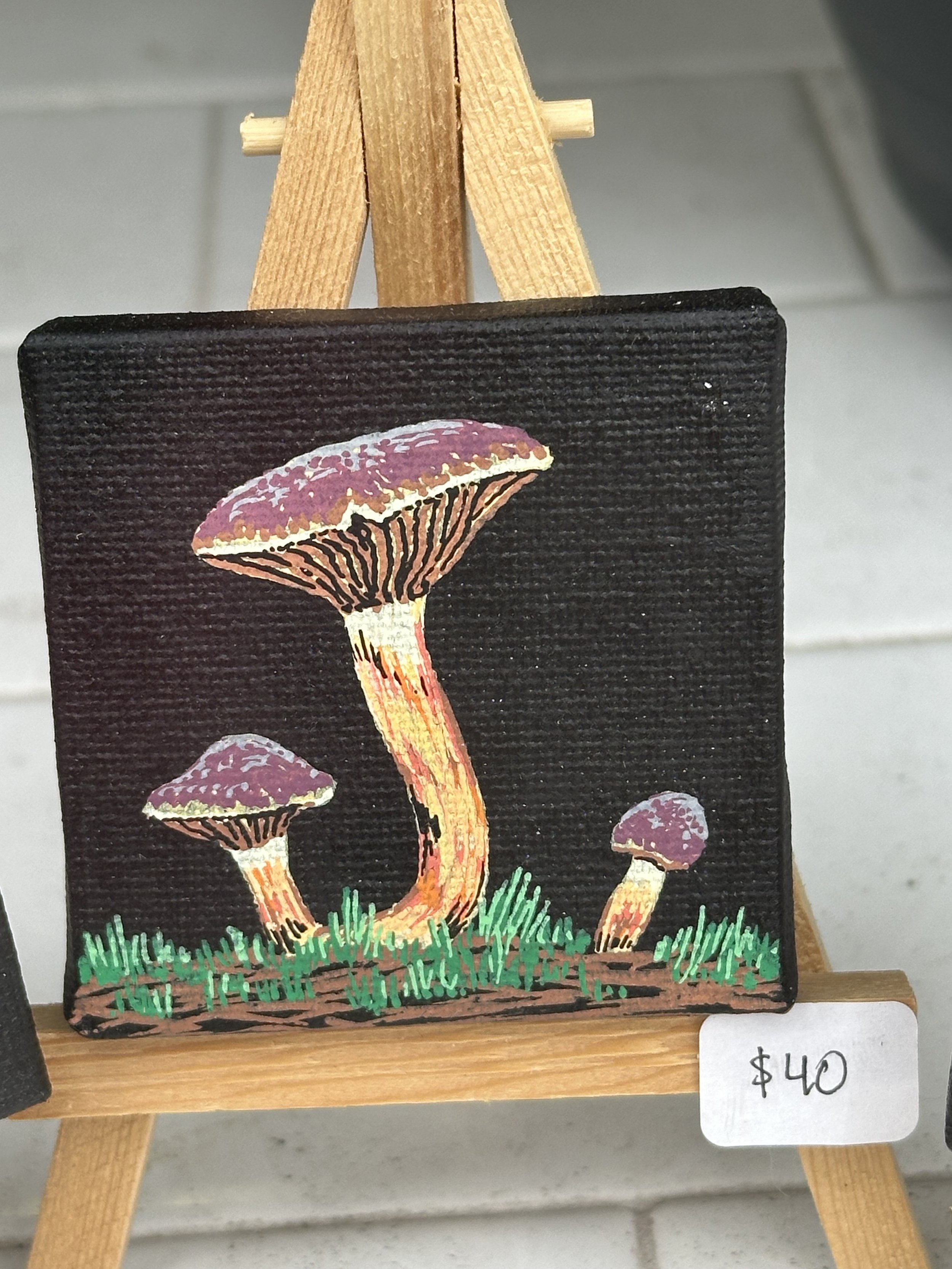 4x4 mushroom painting
