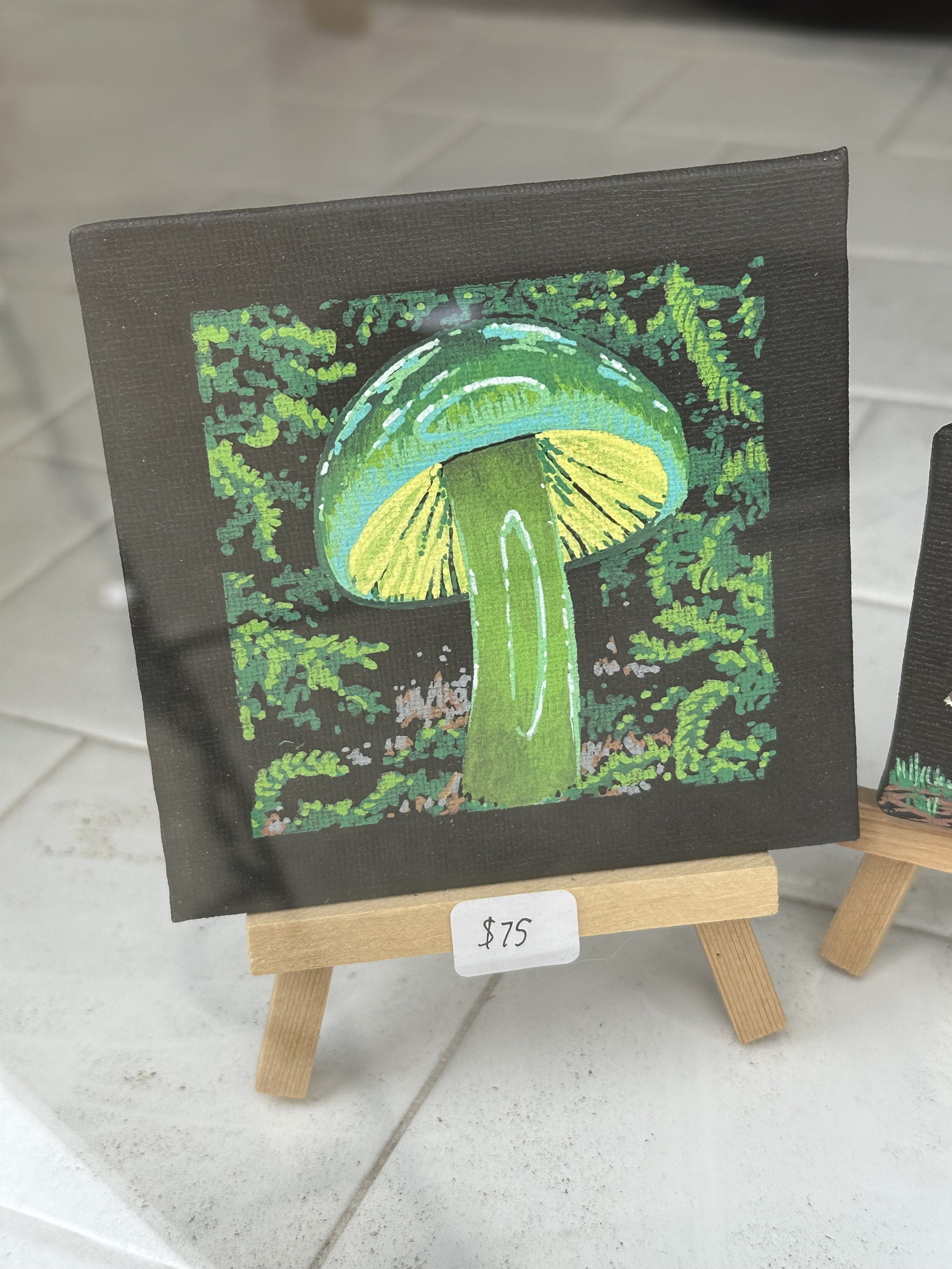 4x4 mushroom painting