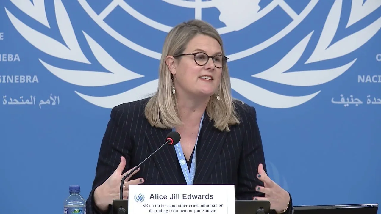 Dr Alice Jill Edwards, United Nations Special Rapporteur on Torture, speaking at the United Nations.